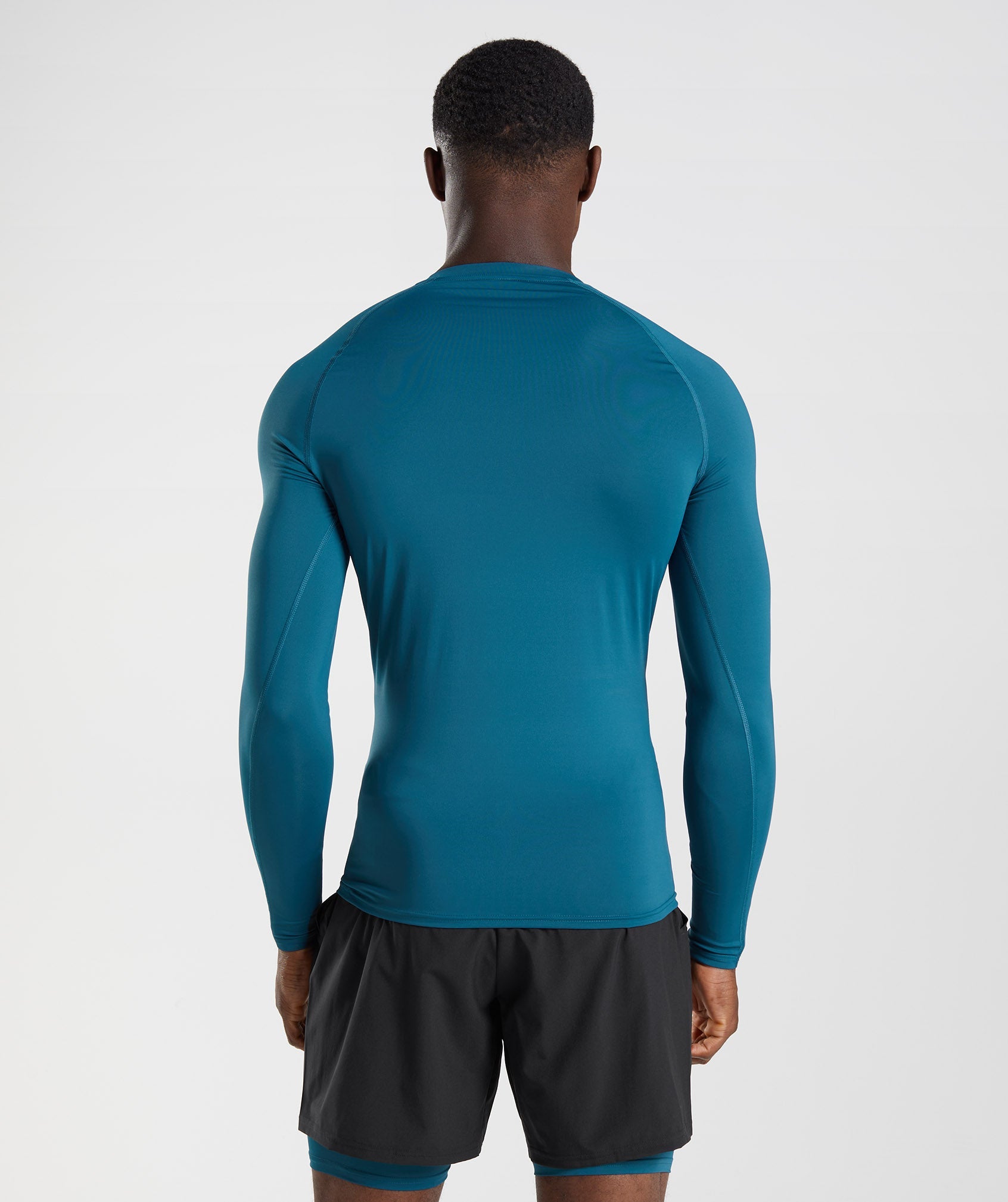 Tops Gymshark Element Baselayer Long Sleeve Hombre Azules | 7421603-YI