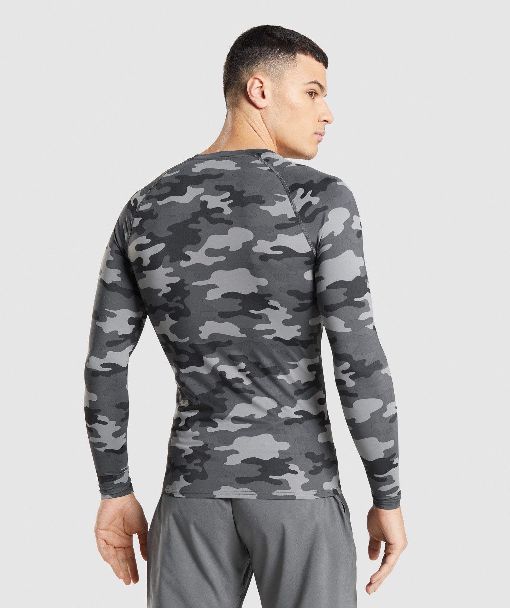 Tops Gymshark Element Baselayer Long Sleeve Hombre Gris | 7542608-UX