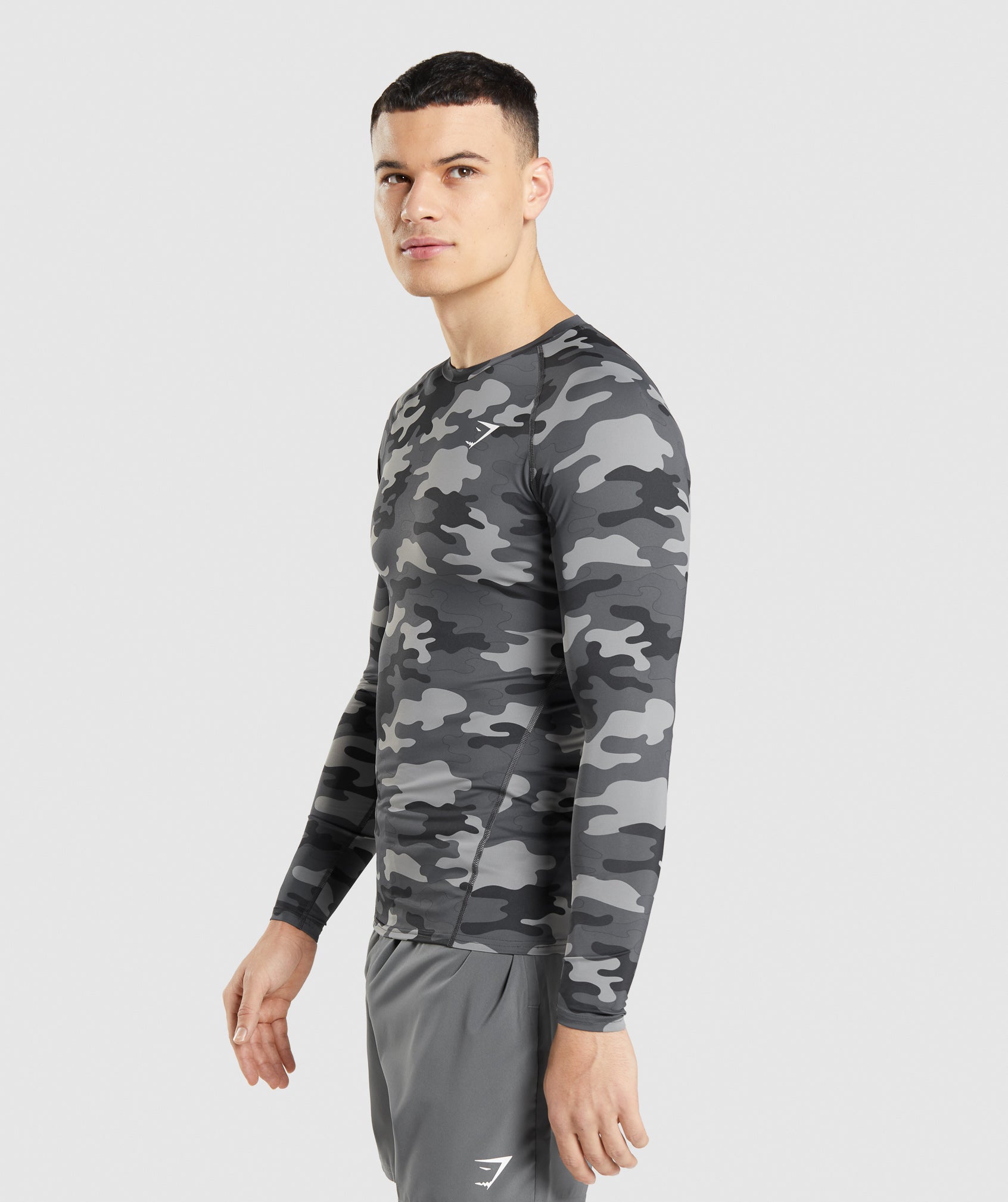 Tops Gymshark Element Baselayer Long Sleeve Hombre Gris | 7542608-UX