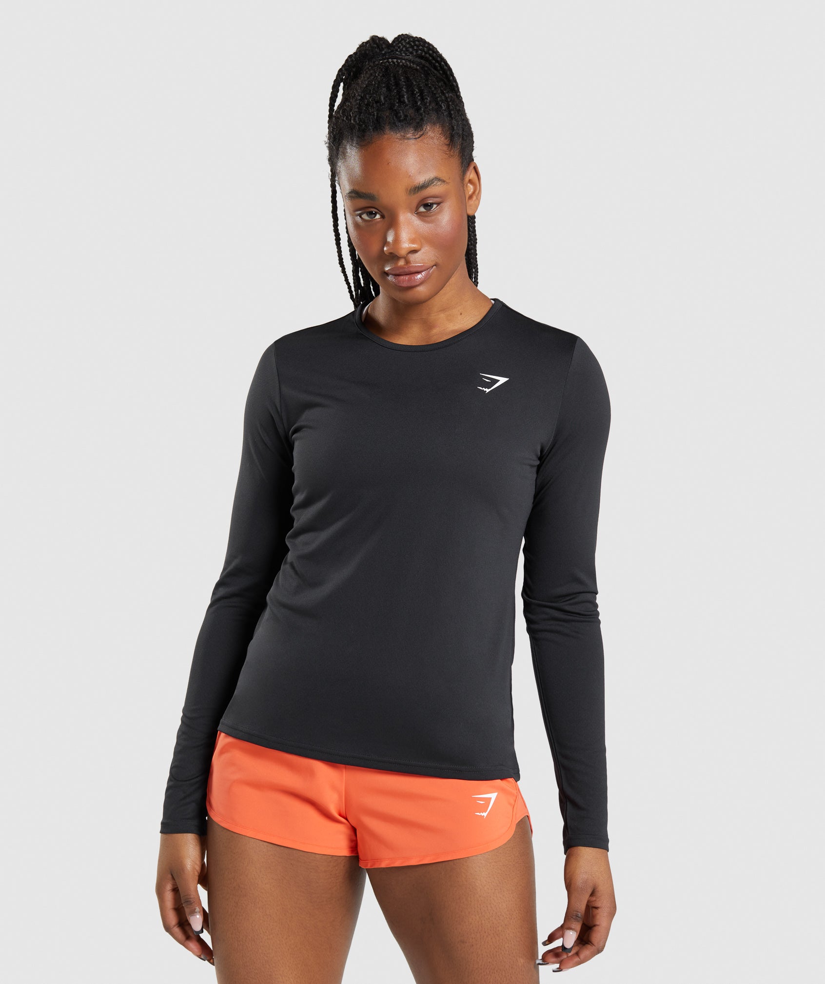 Tops Gymshark Entrenamiento Long Sleeve Mujer Negras | 0718542-SW