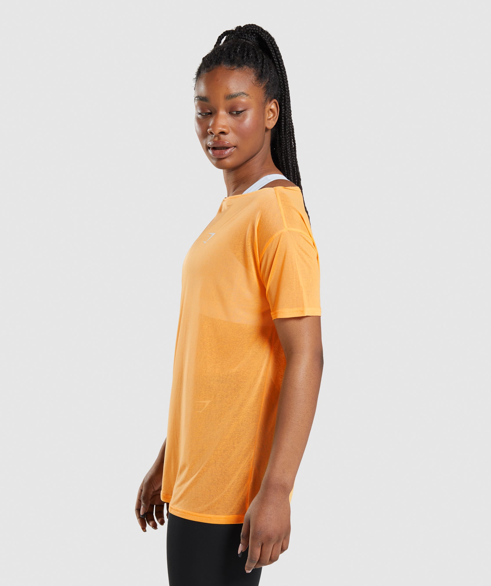 Tops Gymshark Entrenamiento Oversized Mujer Naranjas | 7351089-BL