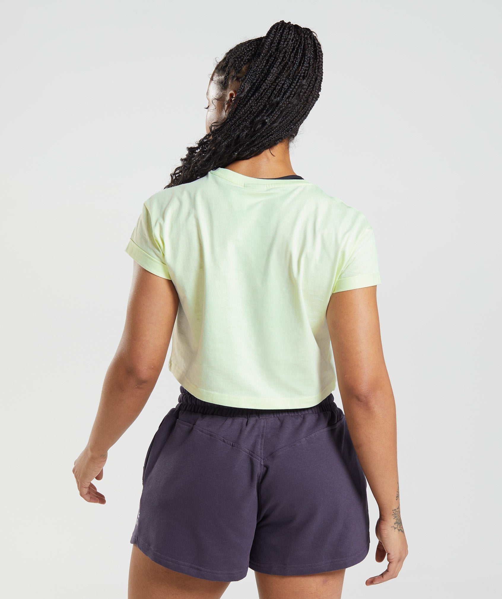 Tops Gymshark Legacy Crop Mujer Verde | 4536718-EV