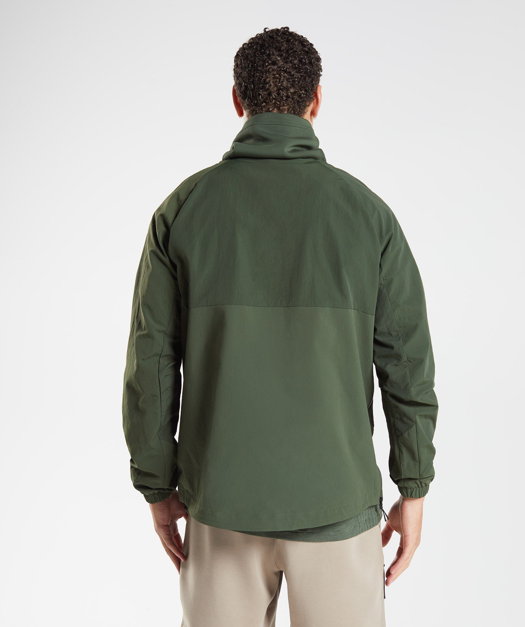 Tops Gymshark Retake Anorak Hombre Verde Oliva | 3091576-YO