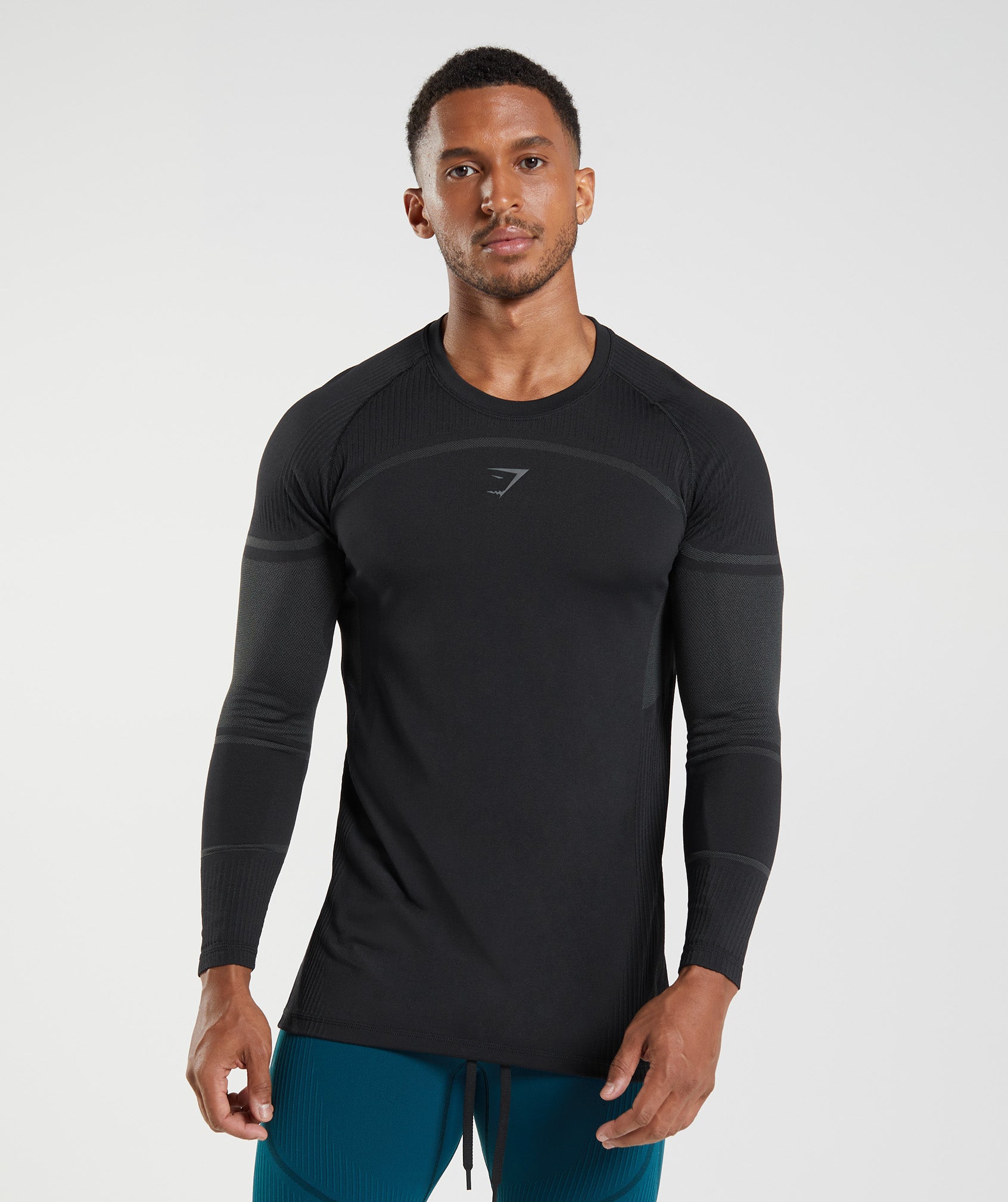 Camiseta Gymshark 315 Long Sleeve Hombre Negras | 4972031-RZ