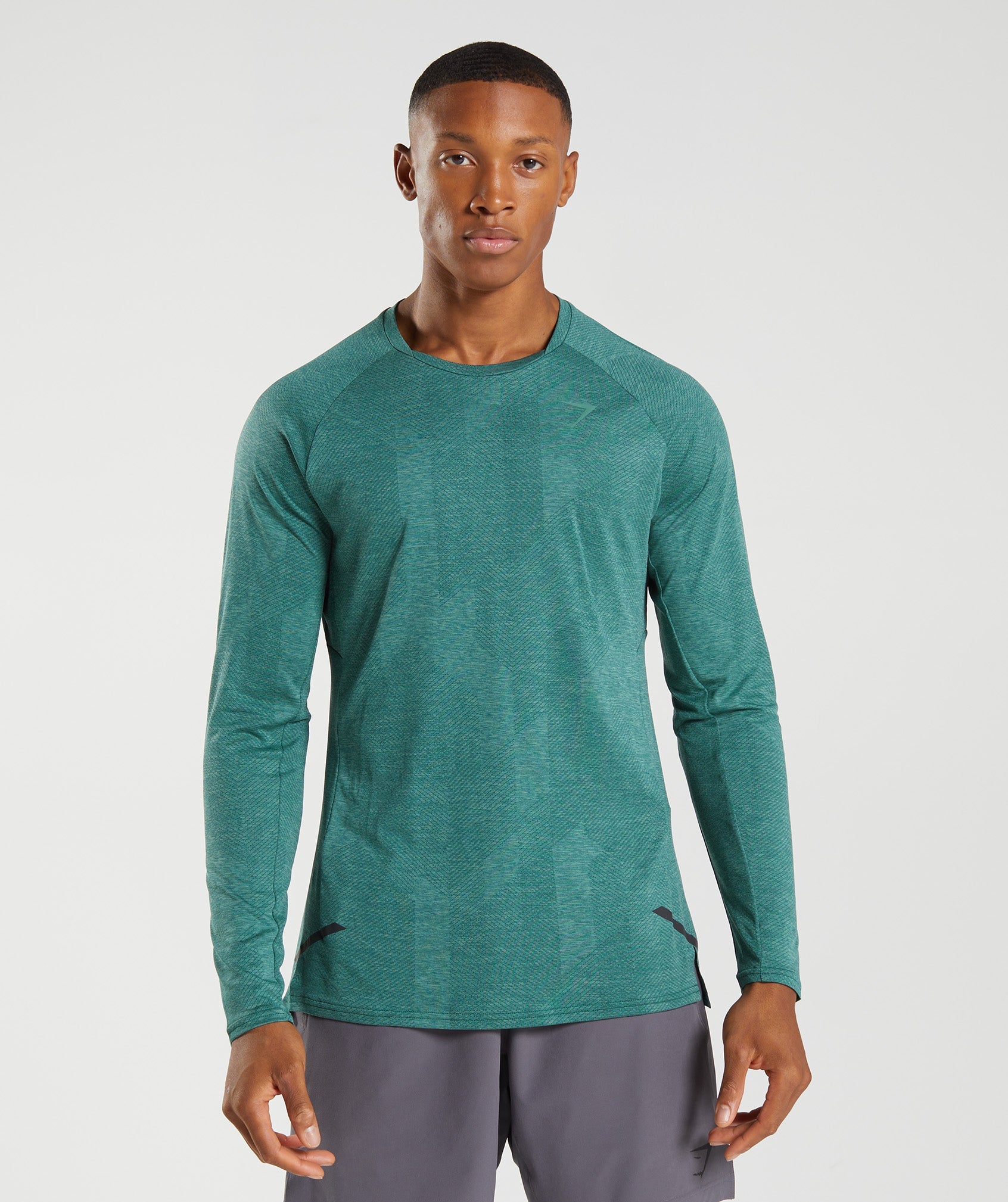 Camiseta Gymshark Apex Long Sleeve Hombre Verde | 0846327-FM