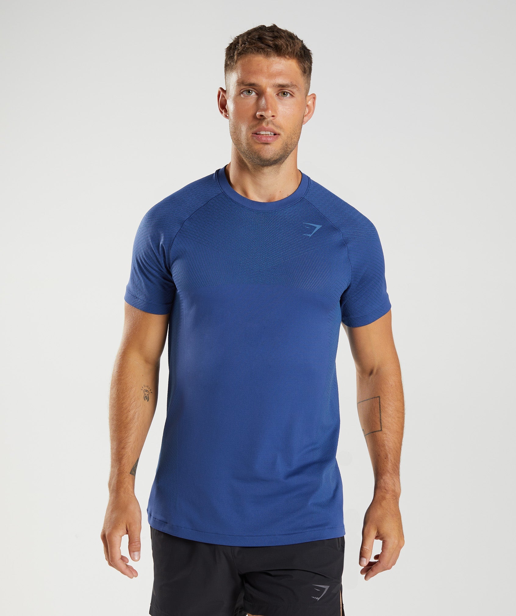 Camiseta Gymshark Apex Seamless Hombre Azules | 3498750-KZ