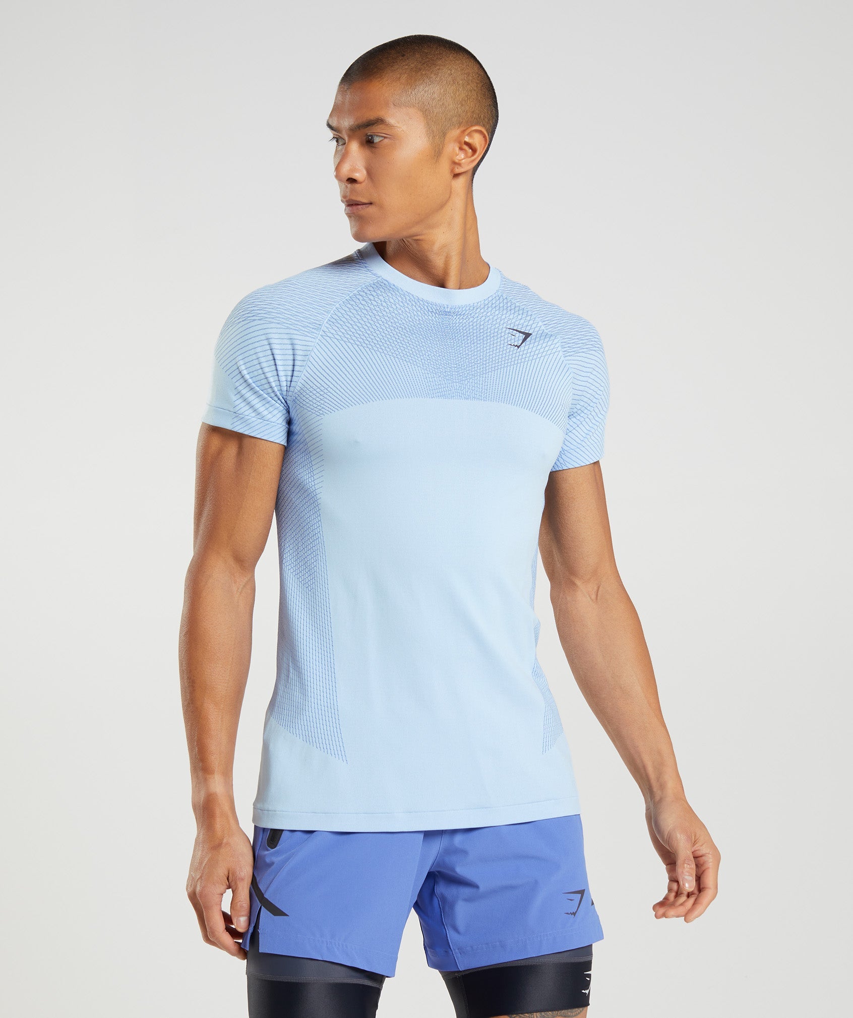 Camiseta Gymshark Apex Seamless Hombre Azules | 5196327-CD