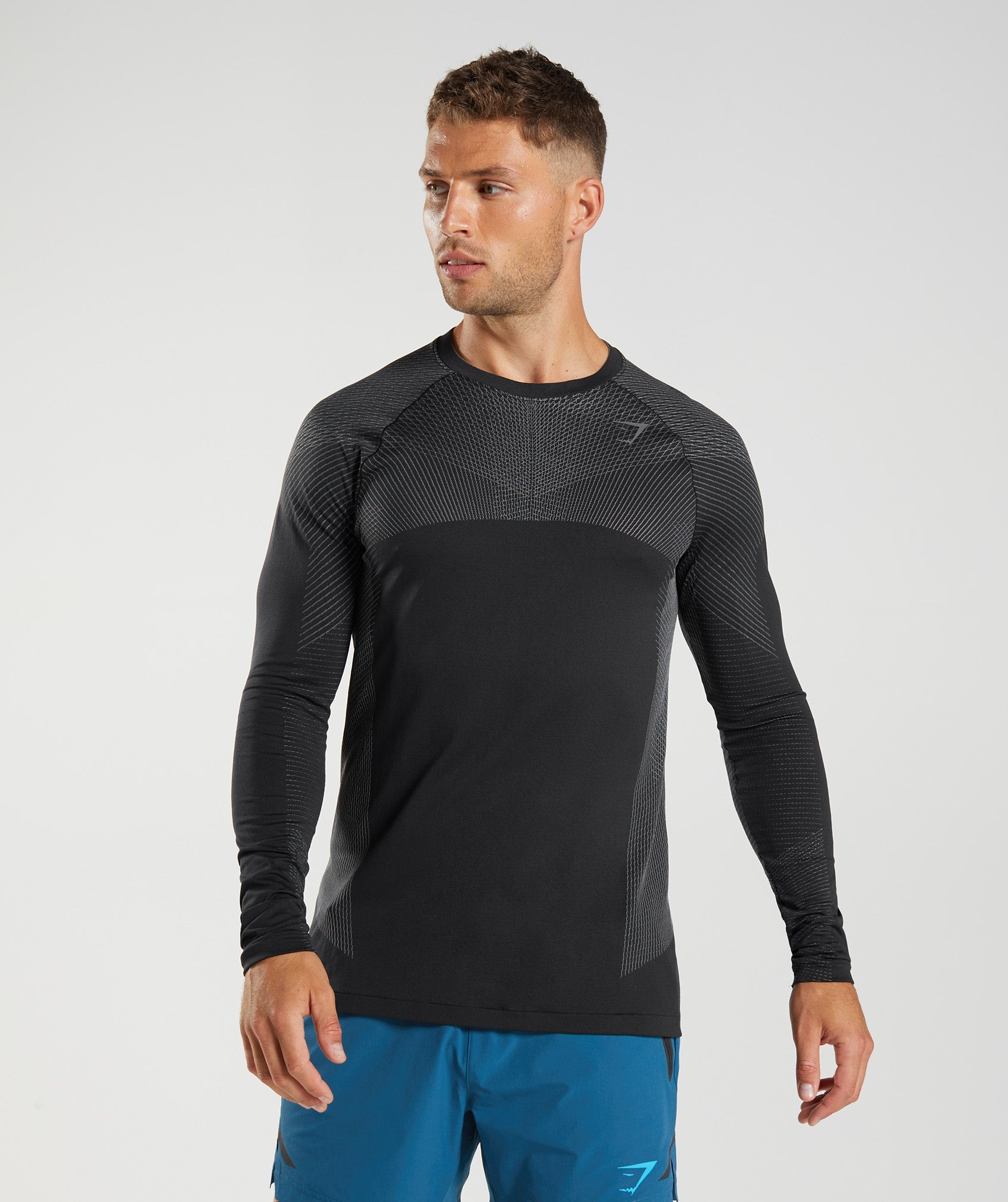 Camiseta Gymshark Apex Seamless Long Sleeve Hombre Negras | 8450379-RB