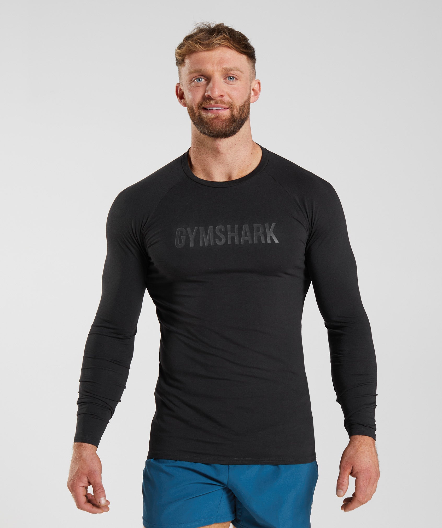 Camiseta Gymshark Apollo Long Sleeve Hombre Negras | 6173409-WI