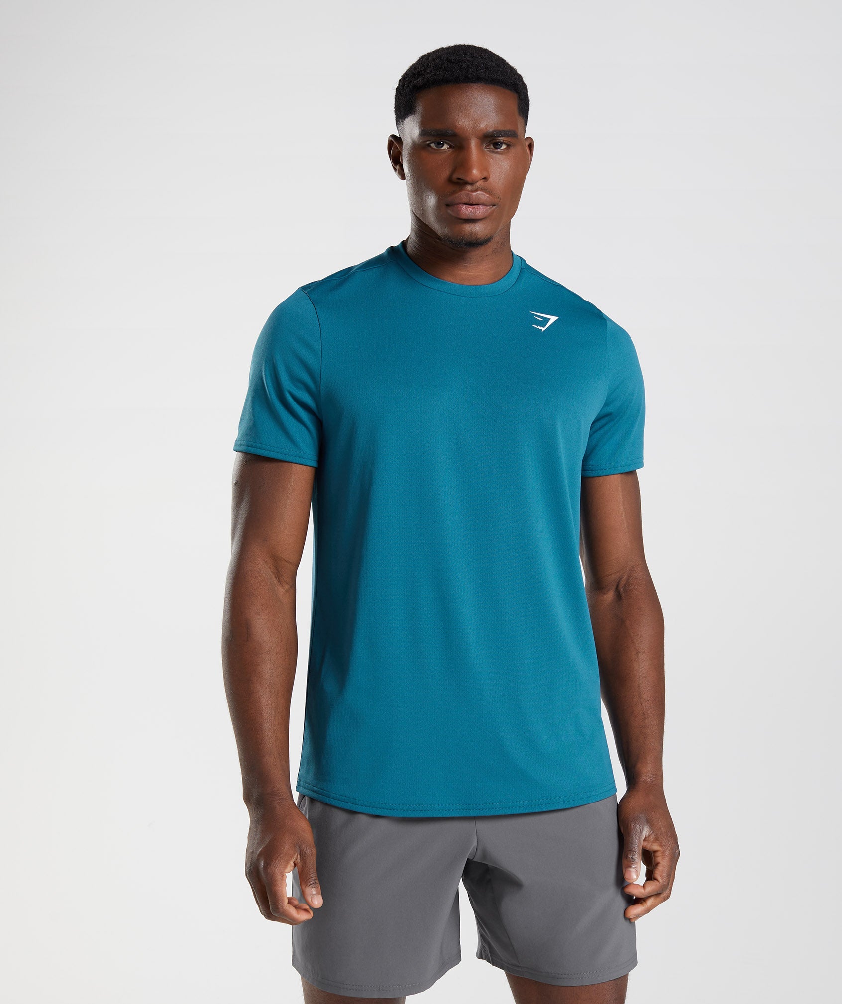 Camiseta Gymshark Arrival Hombre Azules | 6428507-WO