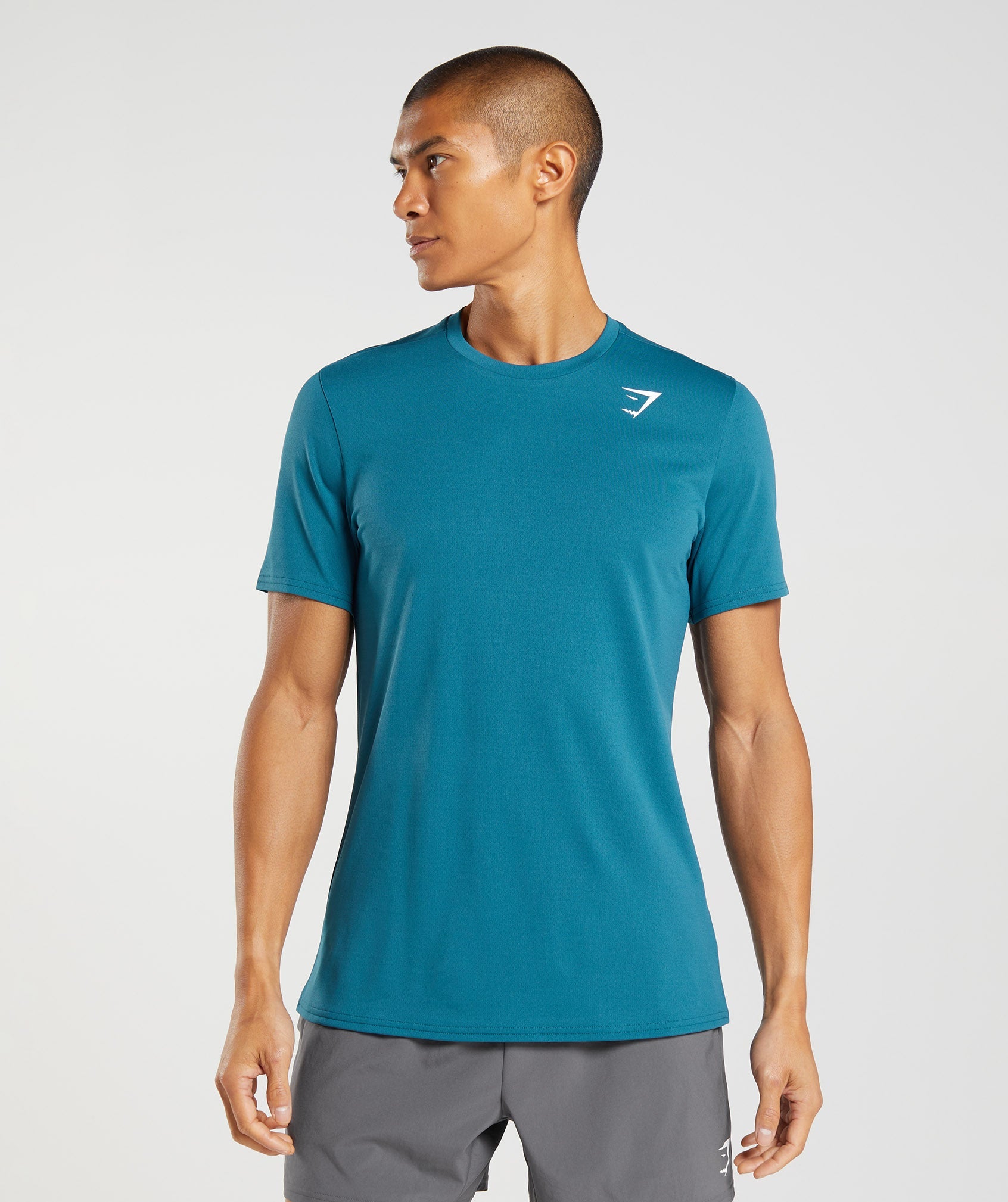 Camiseta Gymshark Arrival Hombre Azules | 8127395-QF