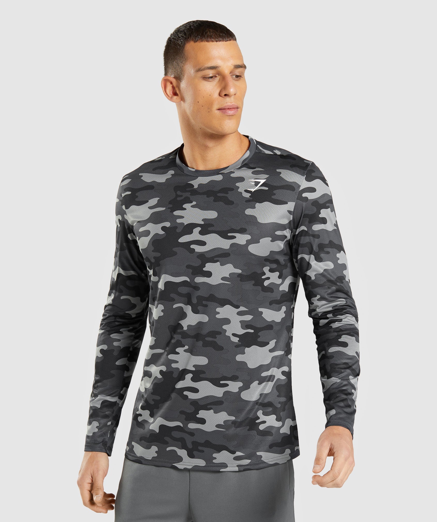 Camiseta Gymshark Arrival Long Sleeve Hombre Gris | 8240973-QT