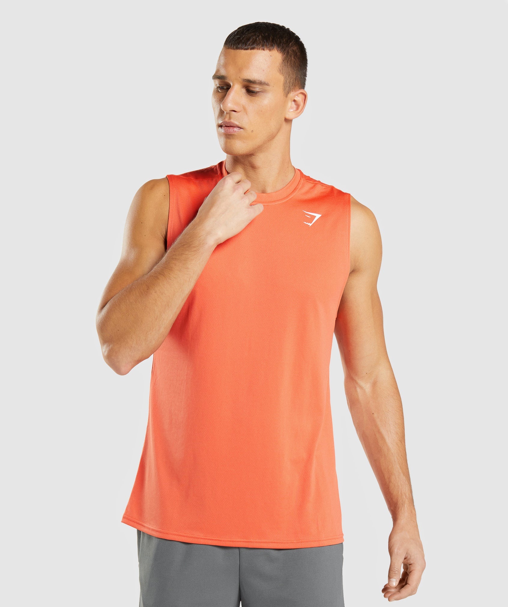 Camiseta Gymshark Arrival Sin Manga Hombre Naranjas | 6475302-JQ