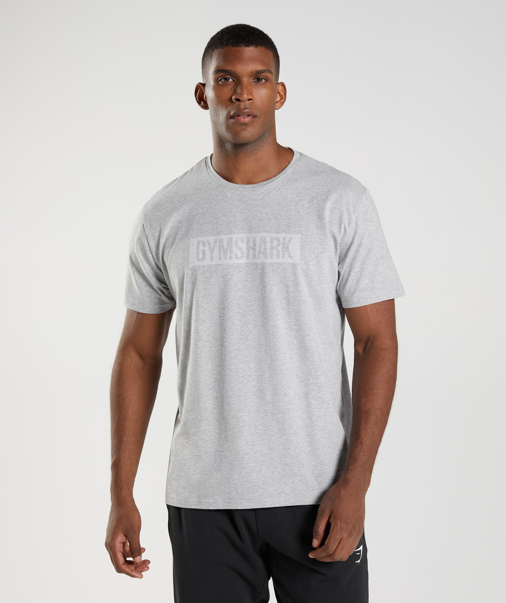 Camiseta Gymshark Block Hombre Gris Claro | 6243187-CL