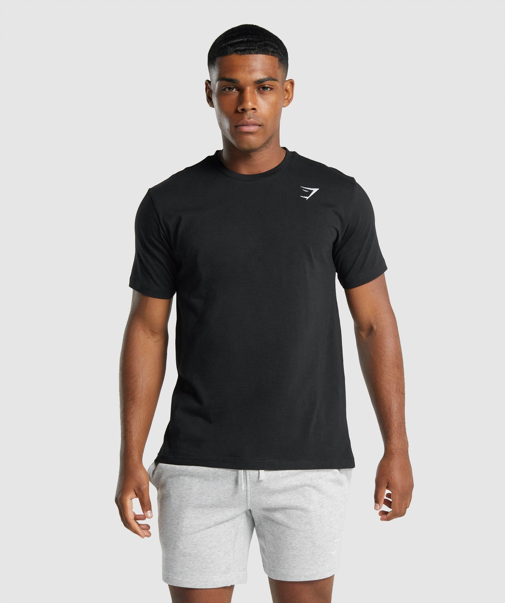 Camiseta Gymshark Crest Hombre Negras | 2419687-FL