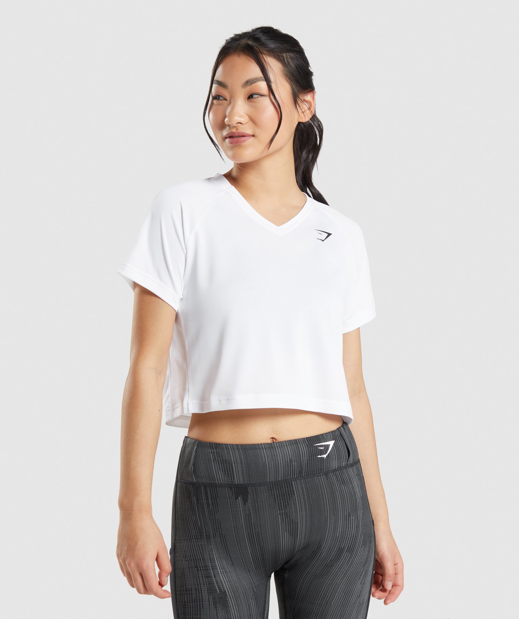 Camiseta Gymshark Deporte Midi Mujer Blancas | 3420795-ST