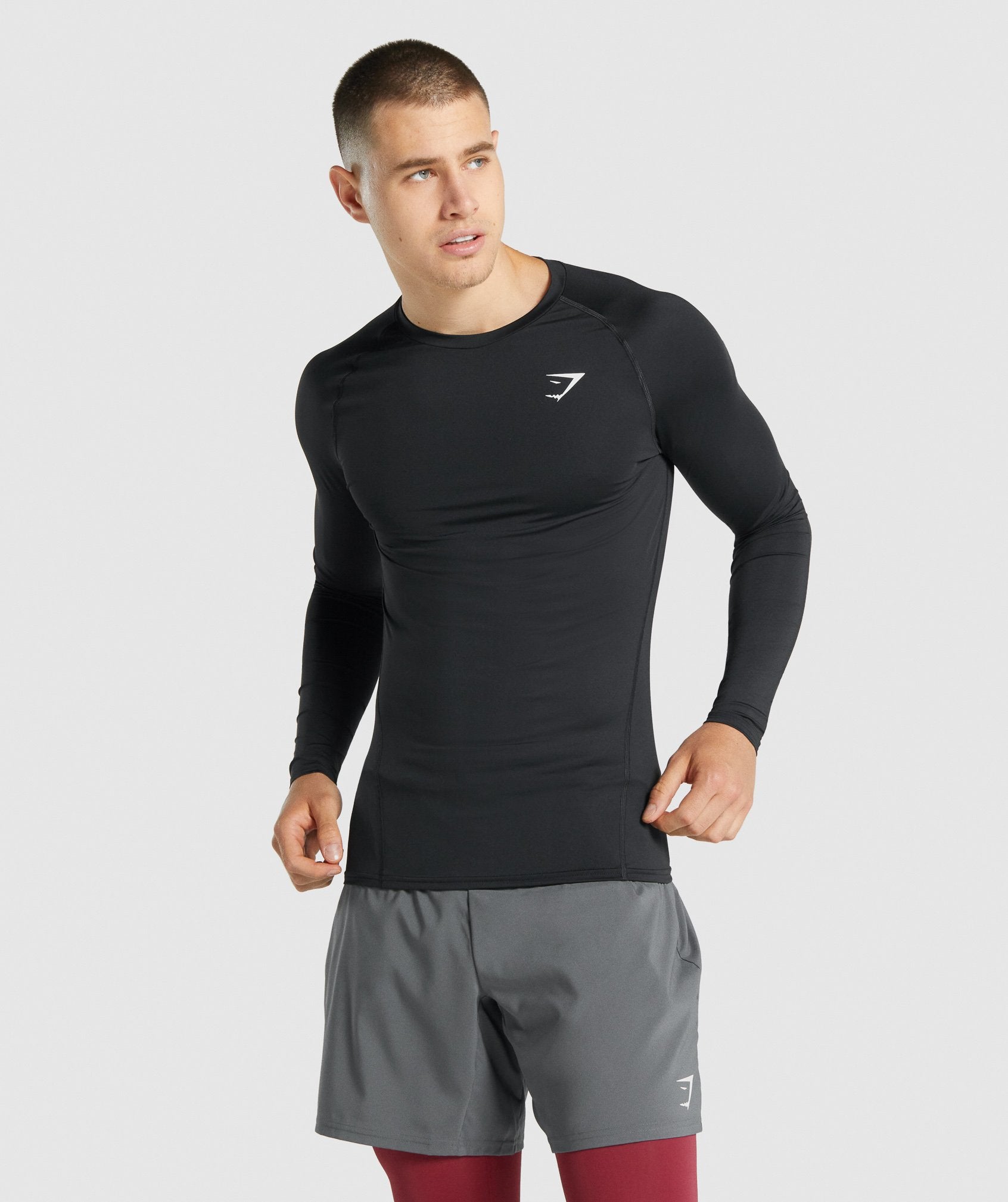 Camiseta Gymshark Element Baselayer Long Sleeve Hombre Negras | 4583169-OJ