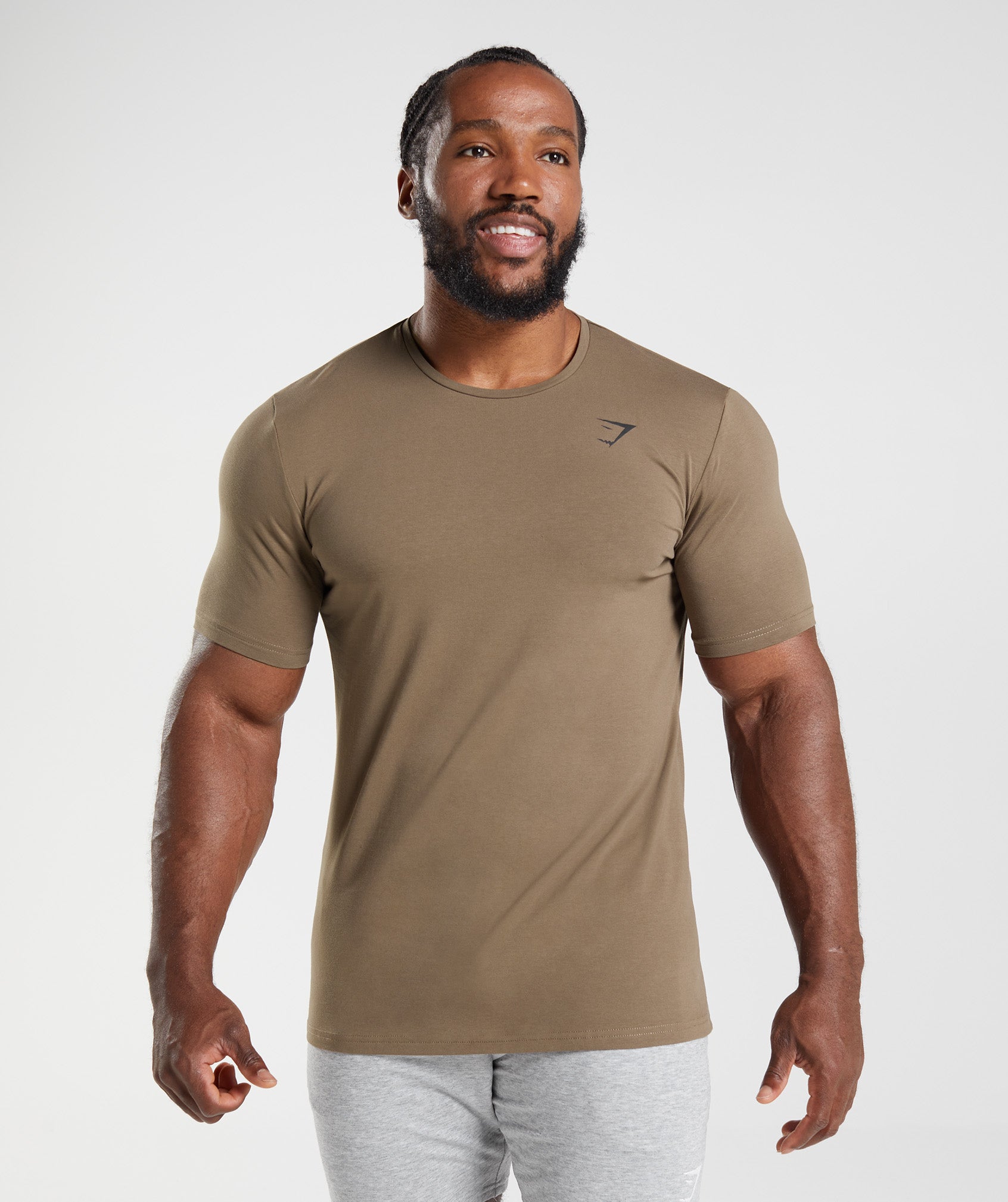 Camiseta Gymshark Essential Hombre Marrones | 2039165-YG