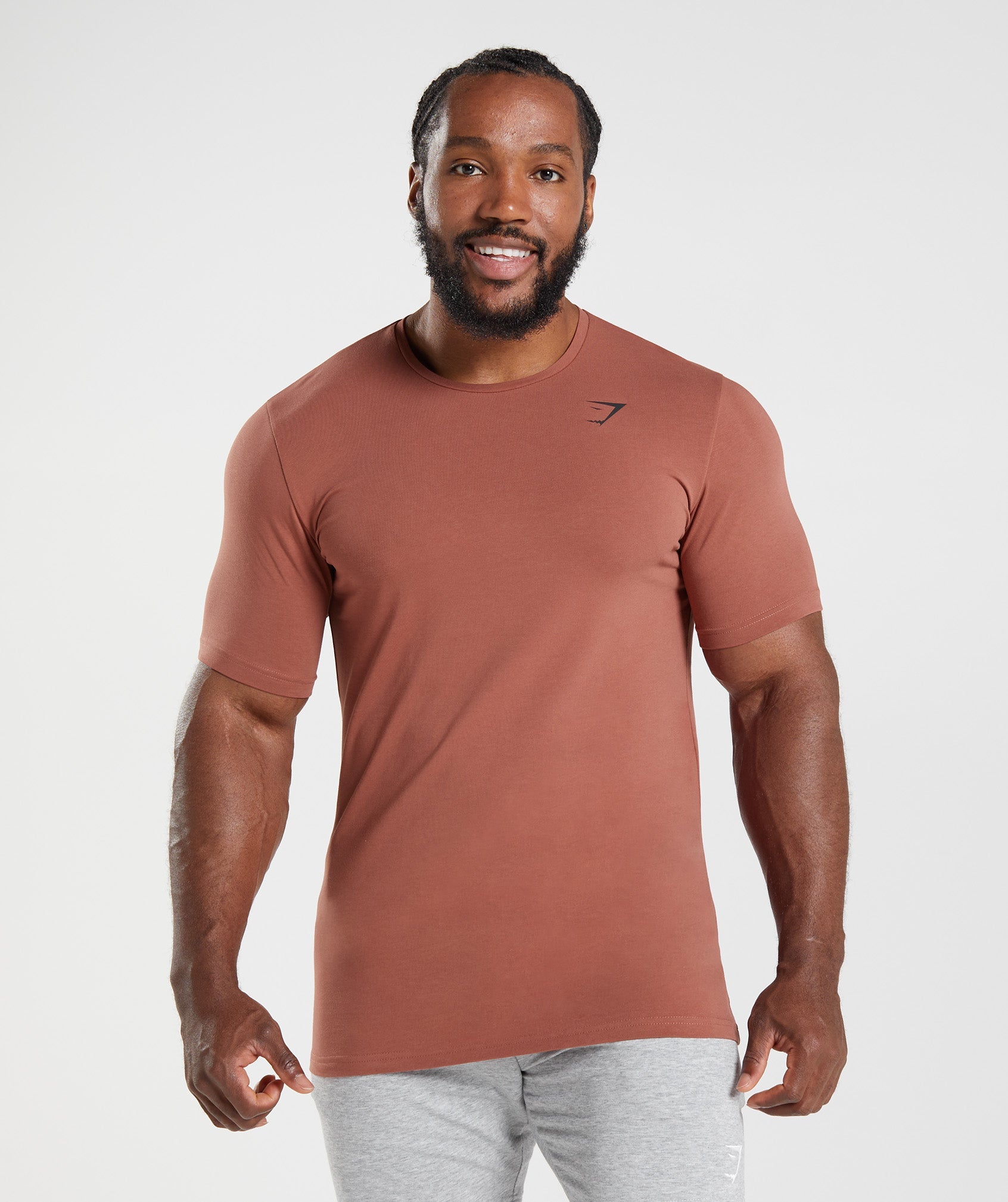 Camiseta Gymshark Essential Hombre Rosas | 5961834-OC