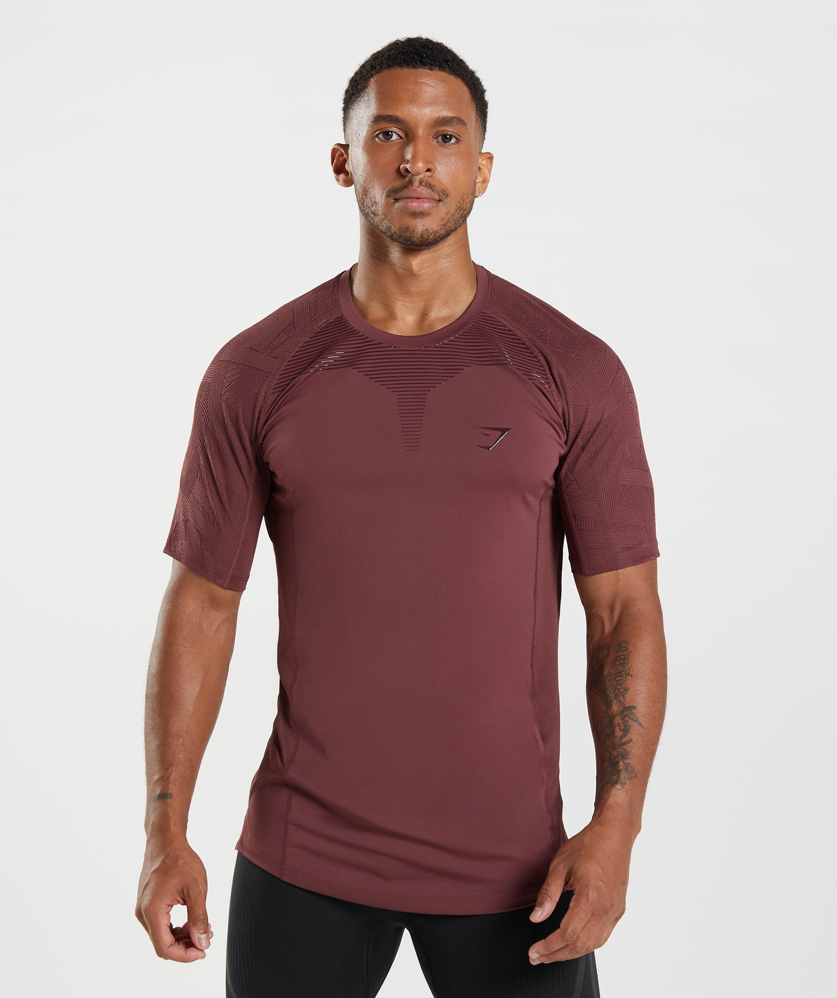 Camiseta Gymshark Form Hombre Rosas Marrones | 8740639-KV