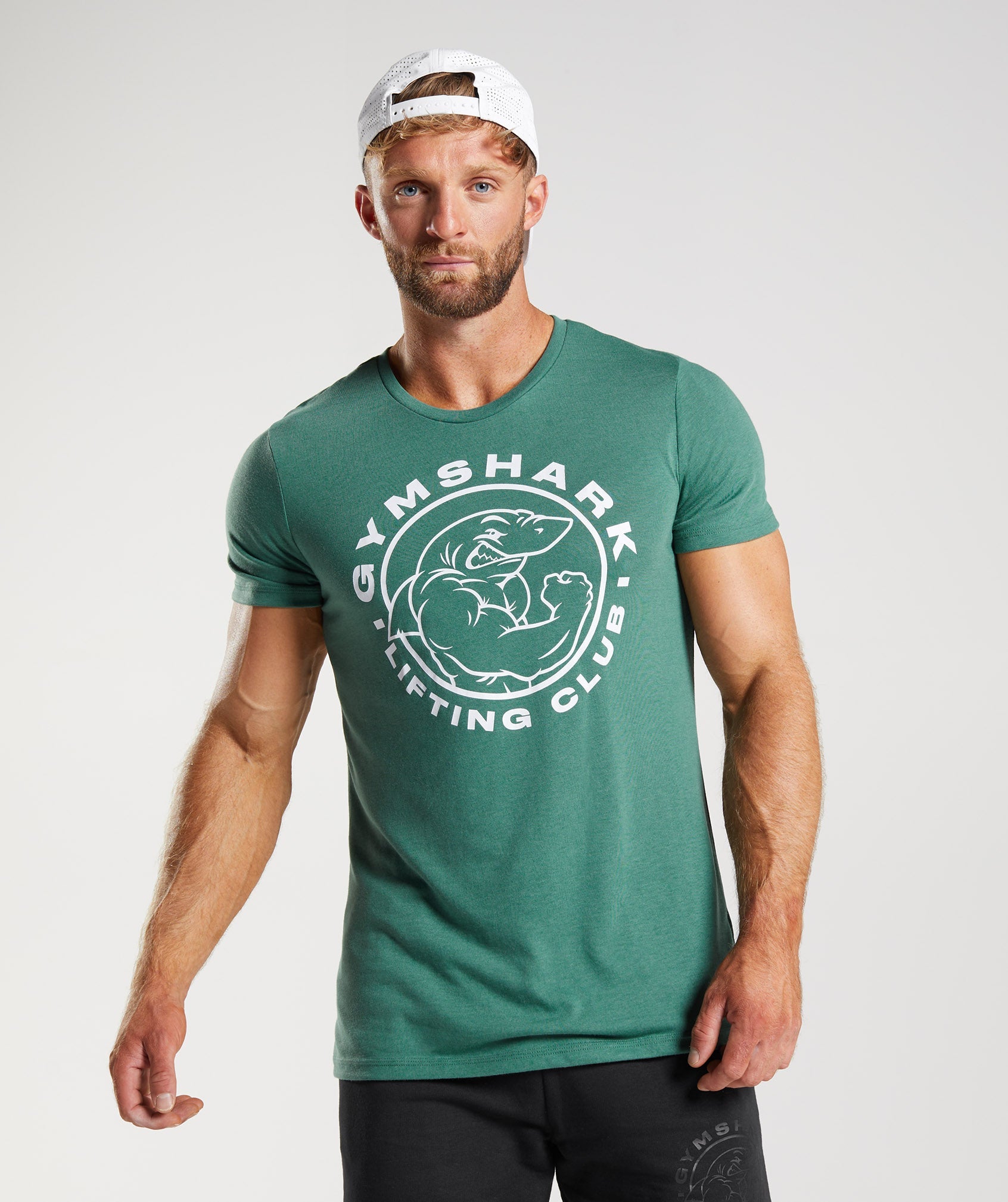 Camiseta Gymshark Legacy Hombre Verde | 4652301-QE