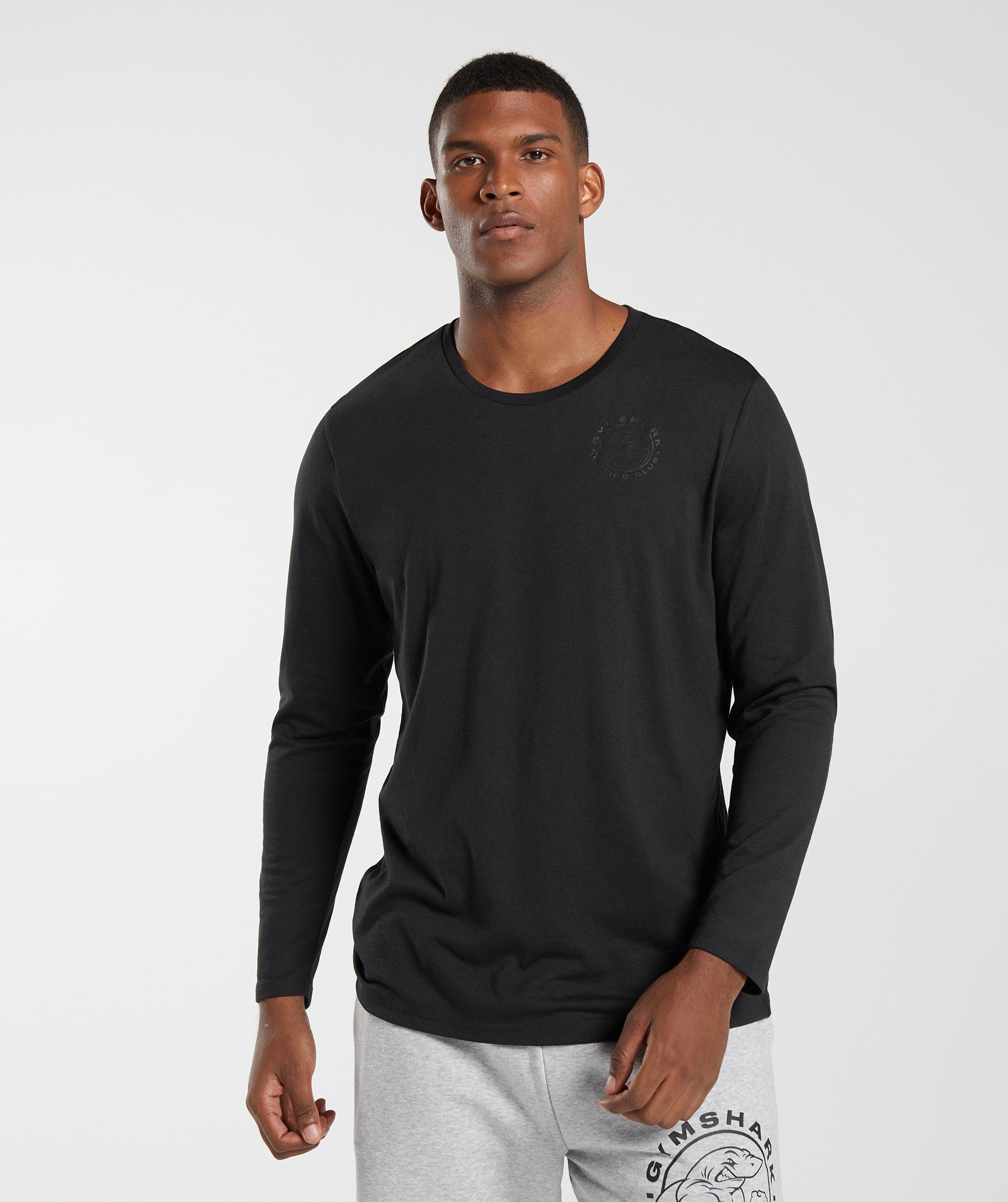 Camiseta Gymshark Legacy Long Sleeve Hombre Negras | 7914286-XT