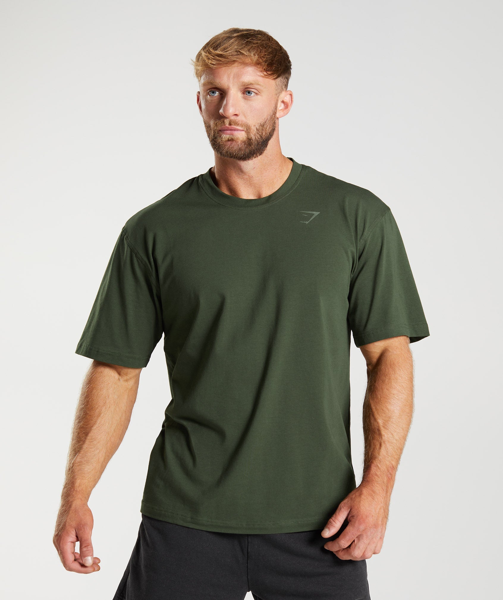 Camiseta Gymshark Power Hombre Verde Oliva | 2361859-DT