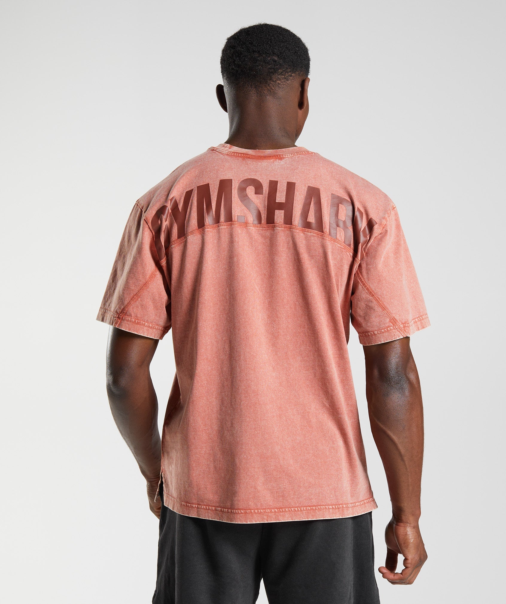 Camiseta Gymshark Power Washed Hombre Rosas | 4713620-NM