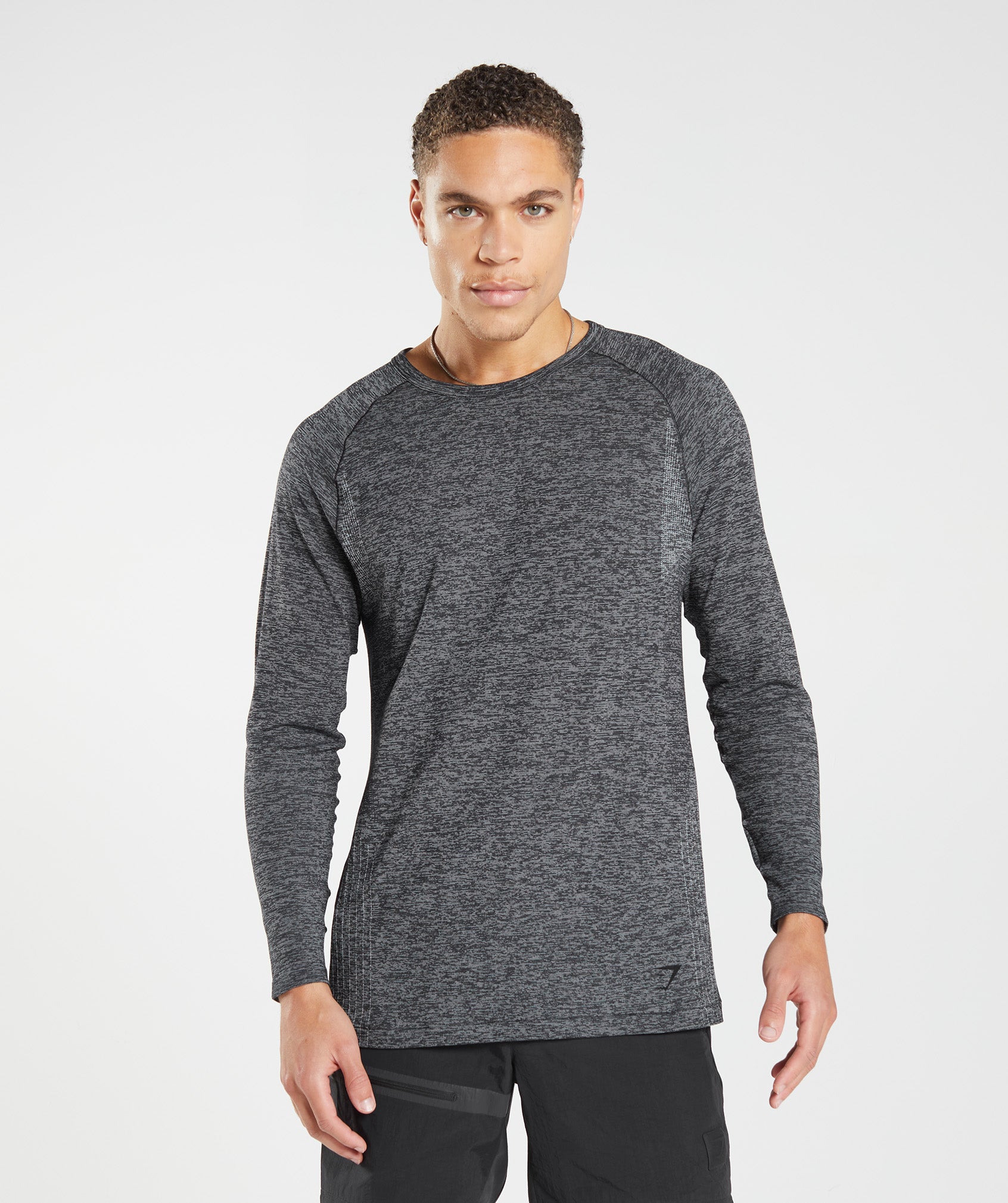 Camiseta Gymshark Retake Seamless Long Sleeve Hombre Negras | 4610392-KS