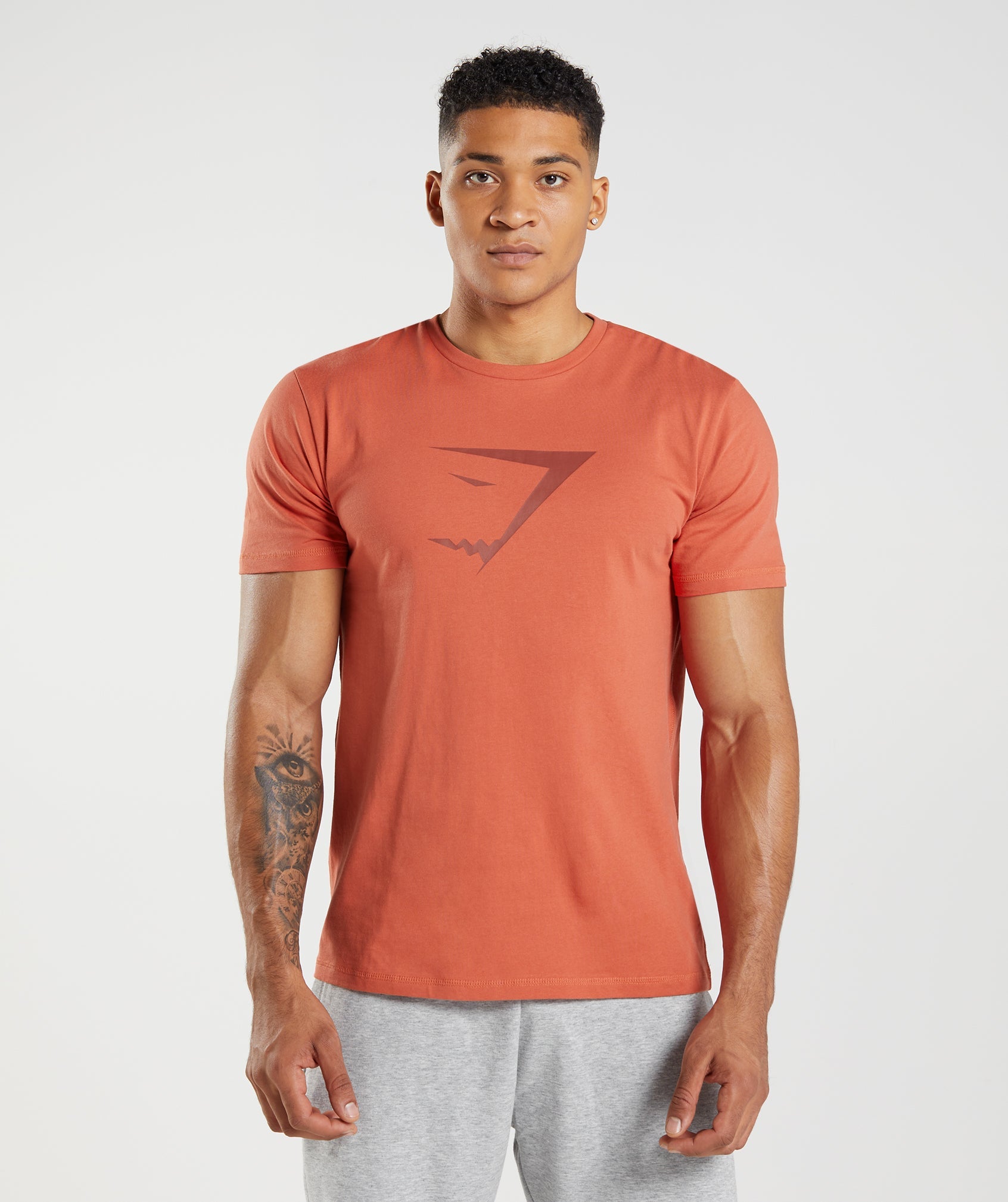 Camiseta Gymshark Sharkhead Infill Hombre Rojas | 6978052-NV