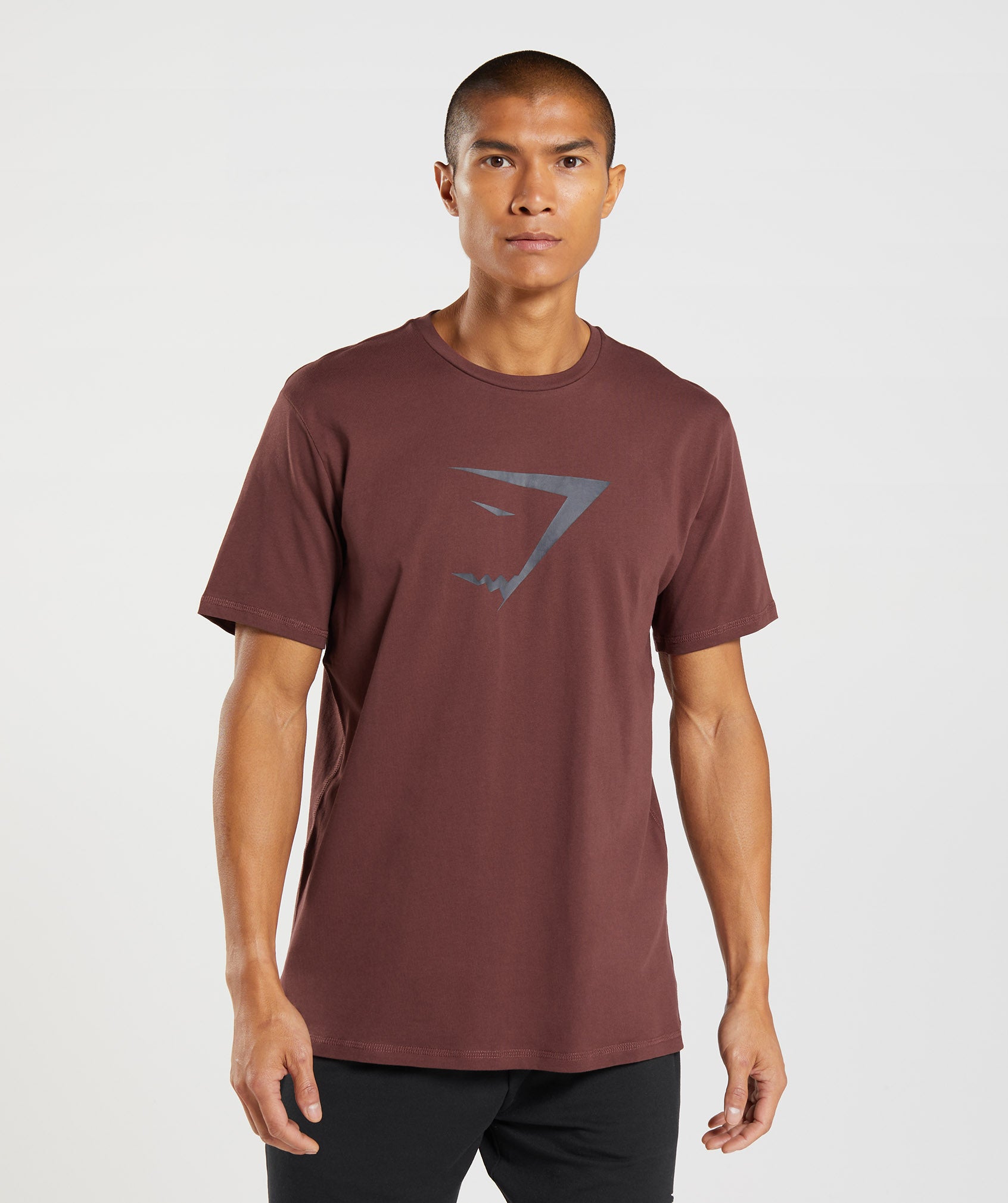 Camiseta Gymshark Sharkhead Infill Hombre Rosas Marrones | 9521604-DH