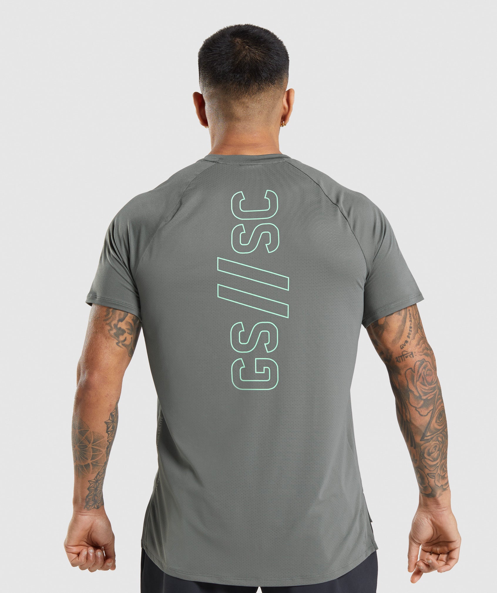 Camiseta Gymshark Steve Cook Hombre Gris | 5780326-HA