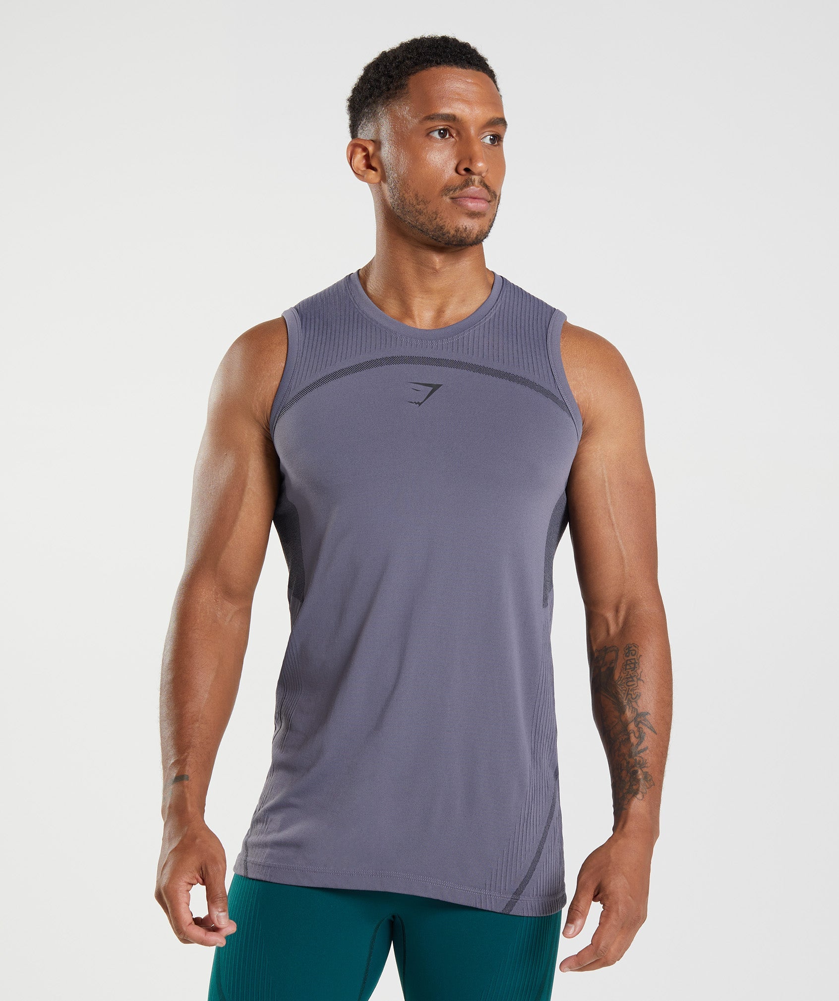 Camiseta Tirantes Gymshark 315 Seamless Hombre Moradas | 6132579-MN