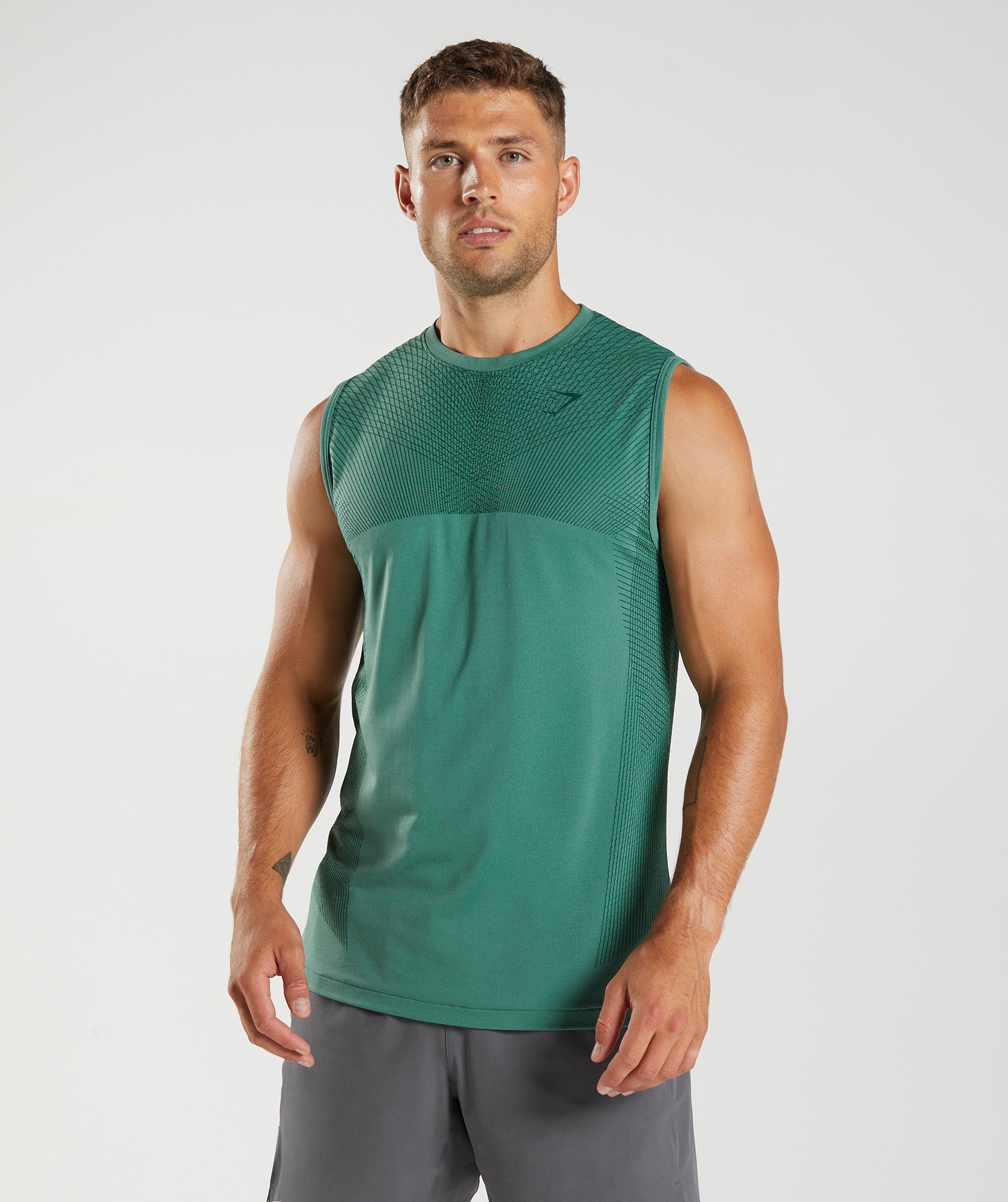 Camiseta Tirantes Gymshark Apex Seamless Hombre Verde | 3921706-NI