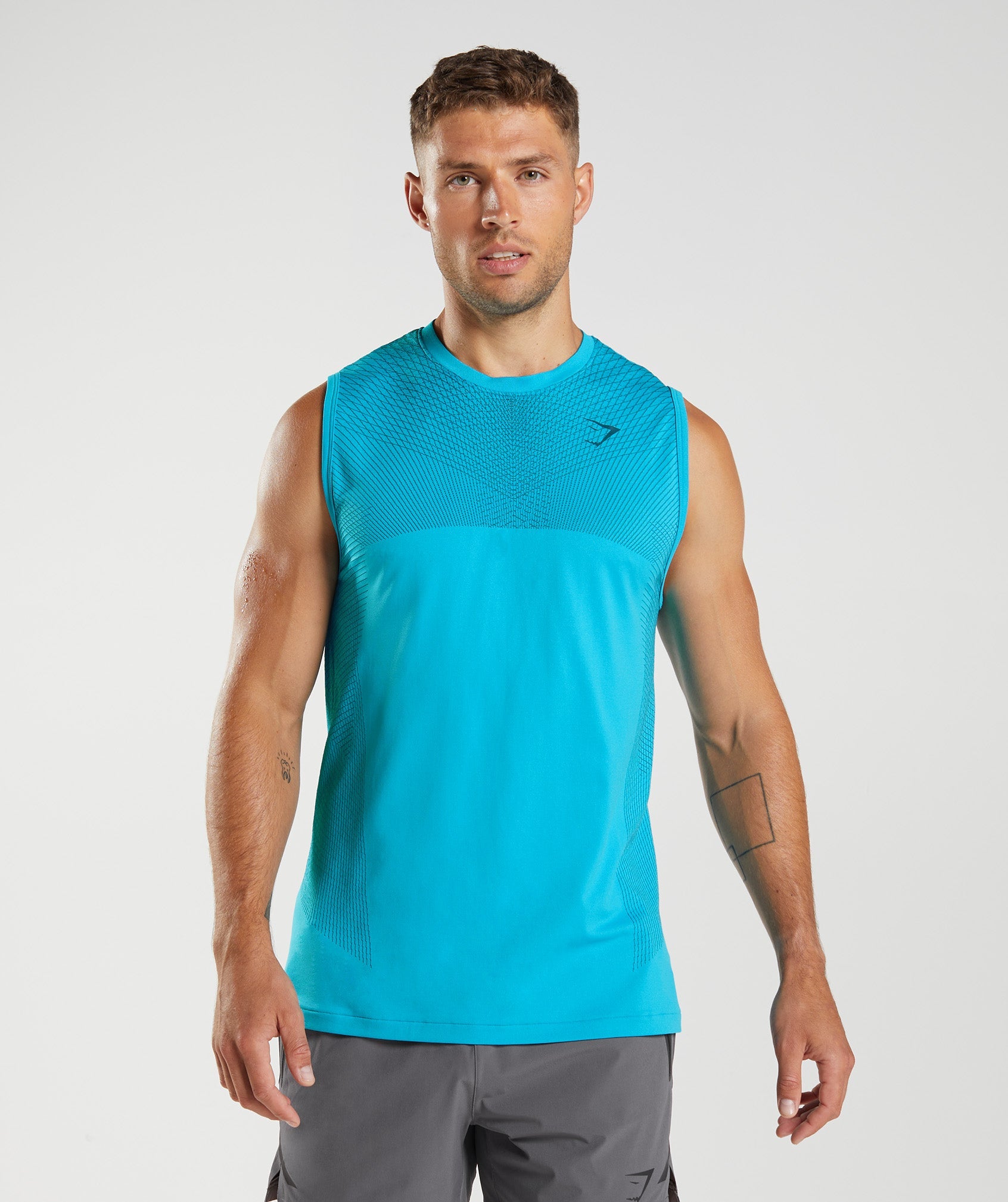 Camiseta Tirantes Gymshark Apex Seamless Hombre Azules | 8173925-HP