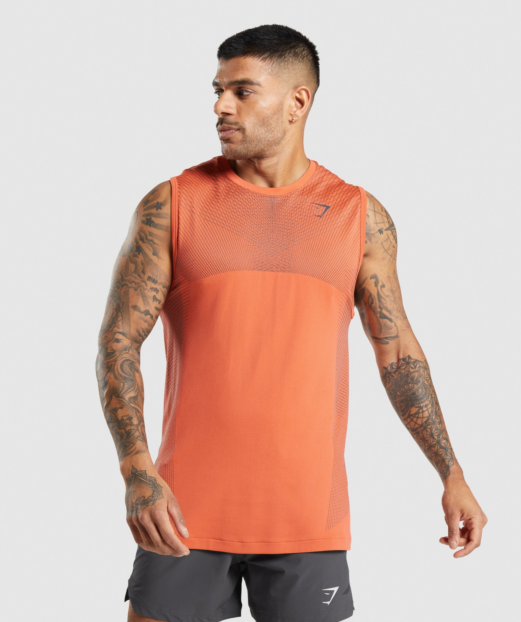 Camiseta Tirantes Gymshark Apex Seamless Hombre Naranjas | 9107352-FB