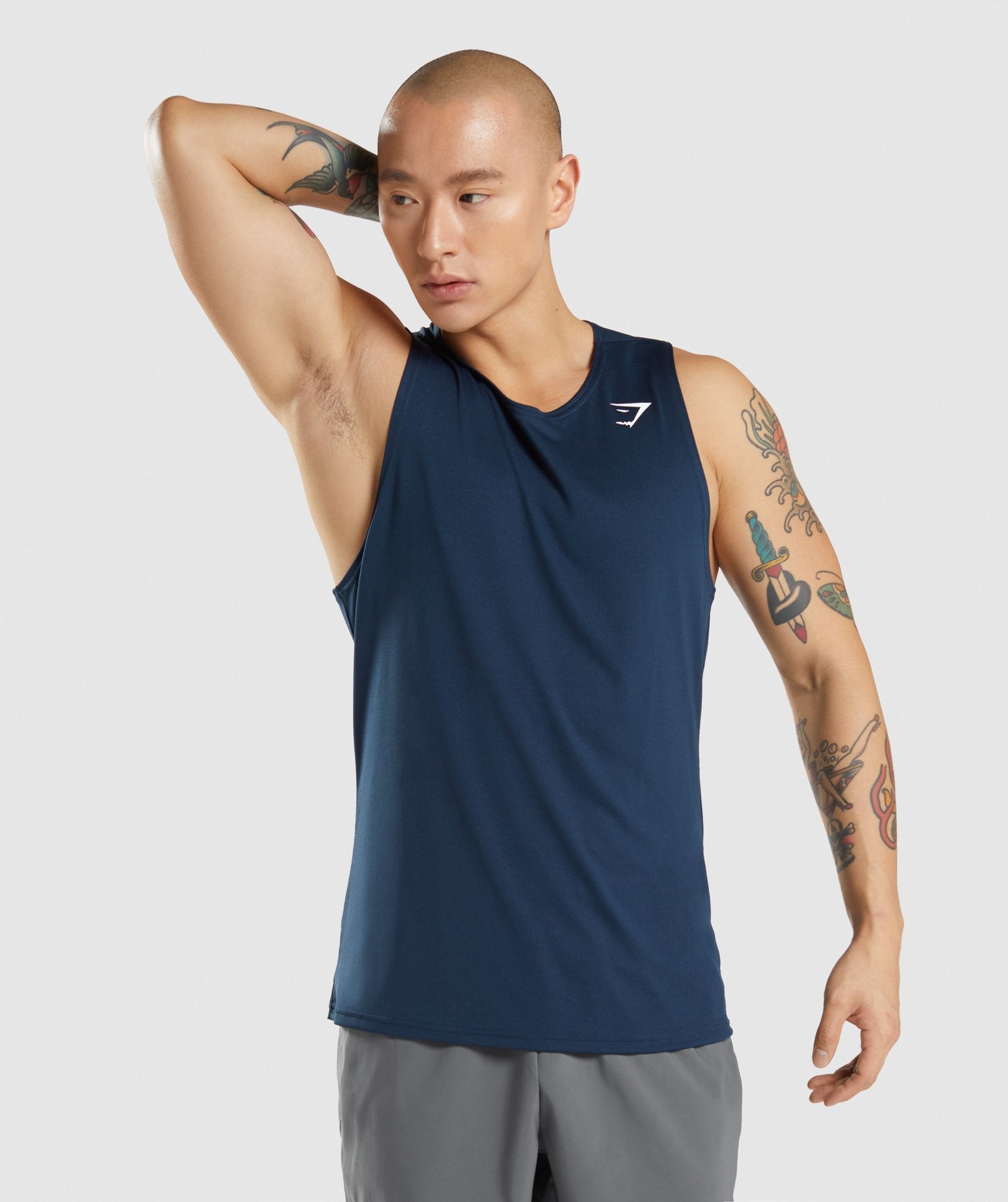 Camiseta Tirantes Gymshark Arrival Hombre Azul Marino | 0361549-XC