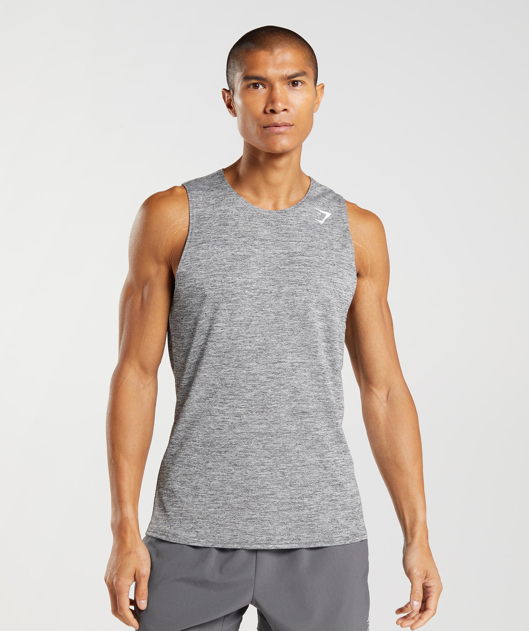 Camiseta Tirantes Gymshark Arrival Slim Marl Hombre Gris Claro | 8702165-LW