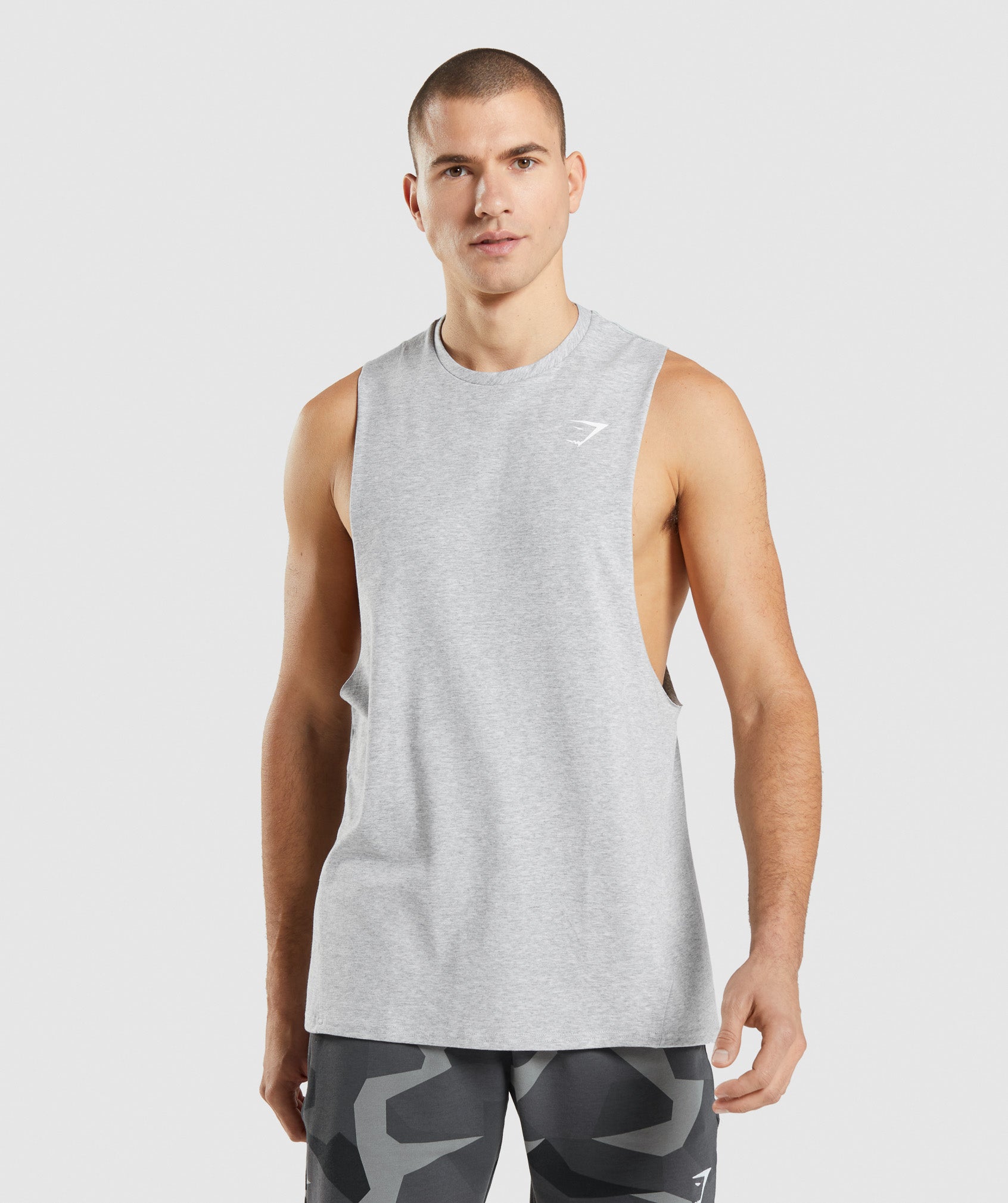 Camiseta Tirantes Gymshark Critical 2.0 Drop Arm Hombre Gris Claro | 0485631-XQ