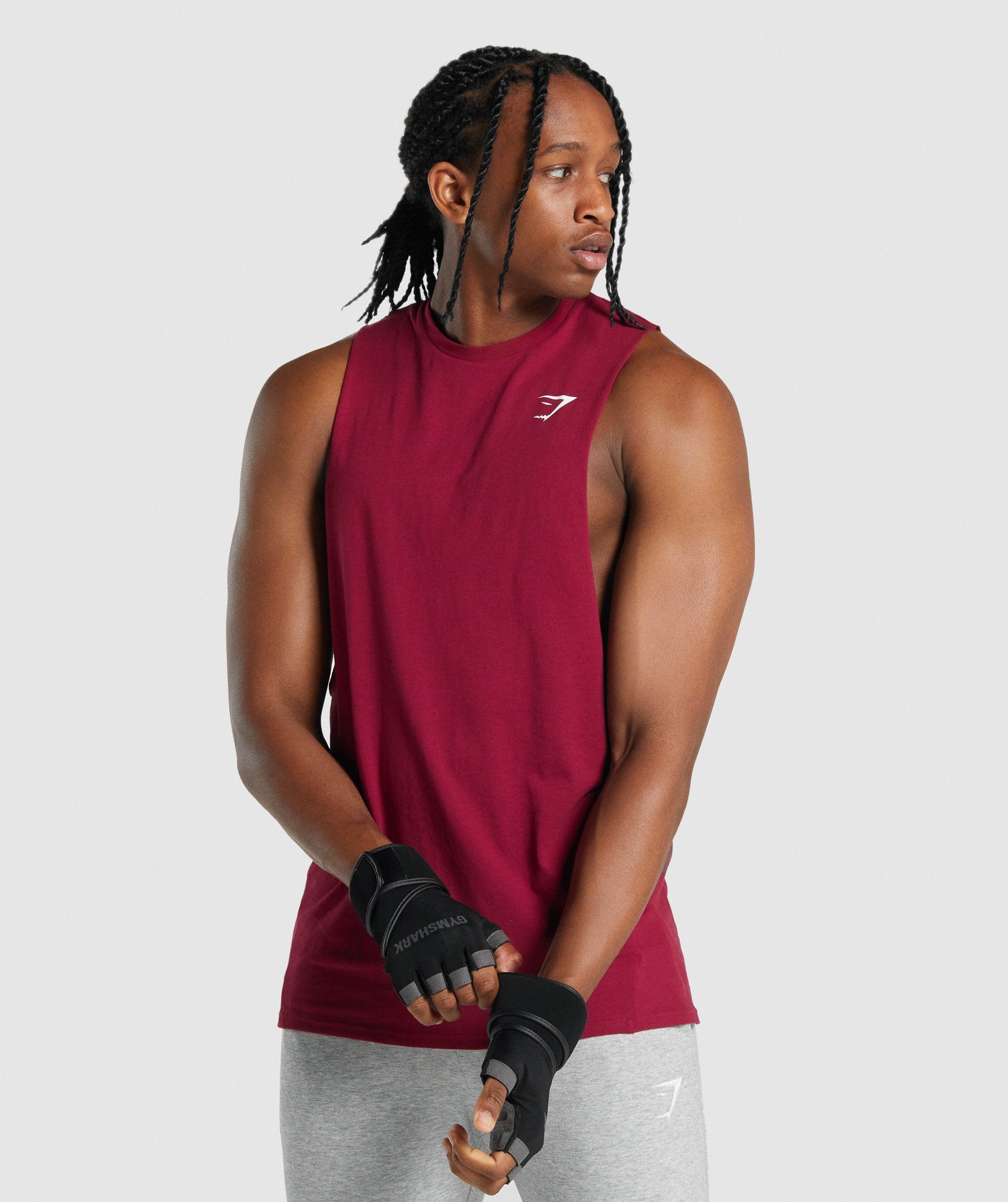 Camiseta Tirantes Gymshark Critical 2.0 Drop Arm Hombre Burdeos | 8620415-FW