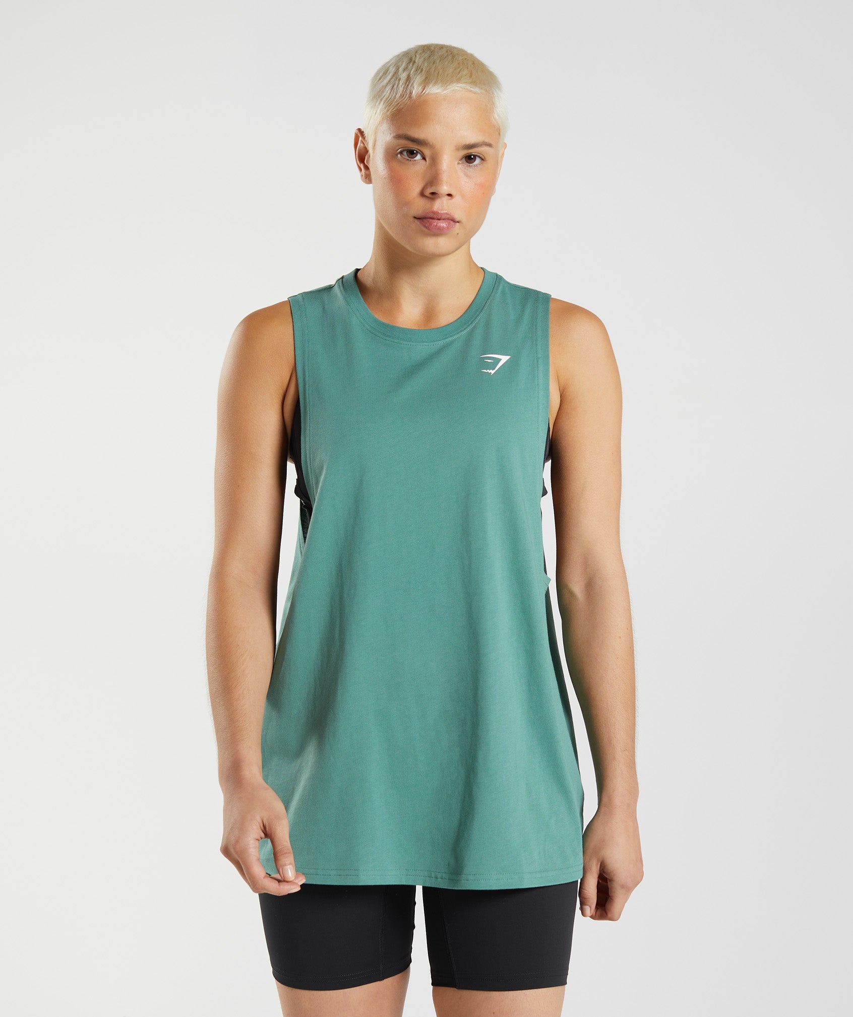 Camiseta Tirantes Gymshark Entrenamiento Drop Arm Mujer Verde | 4875231-LU