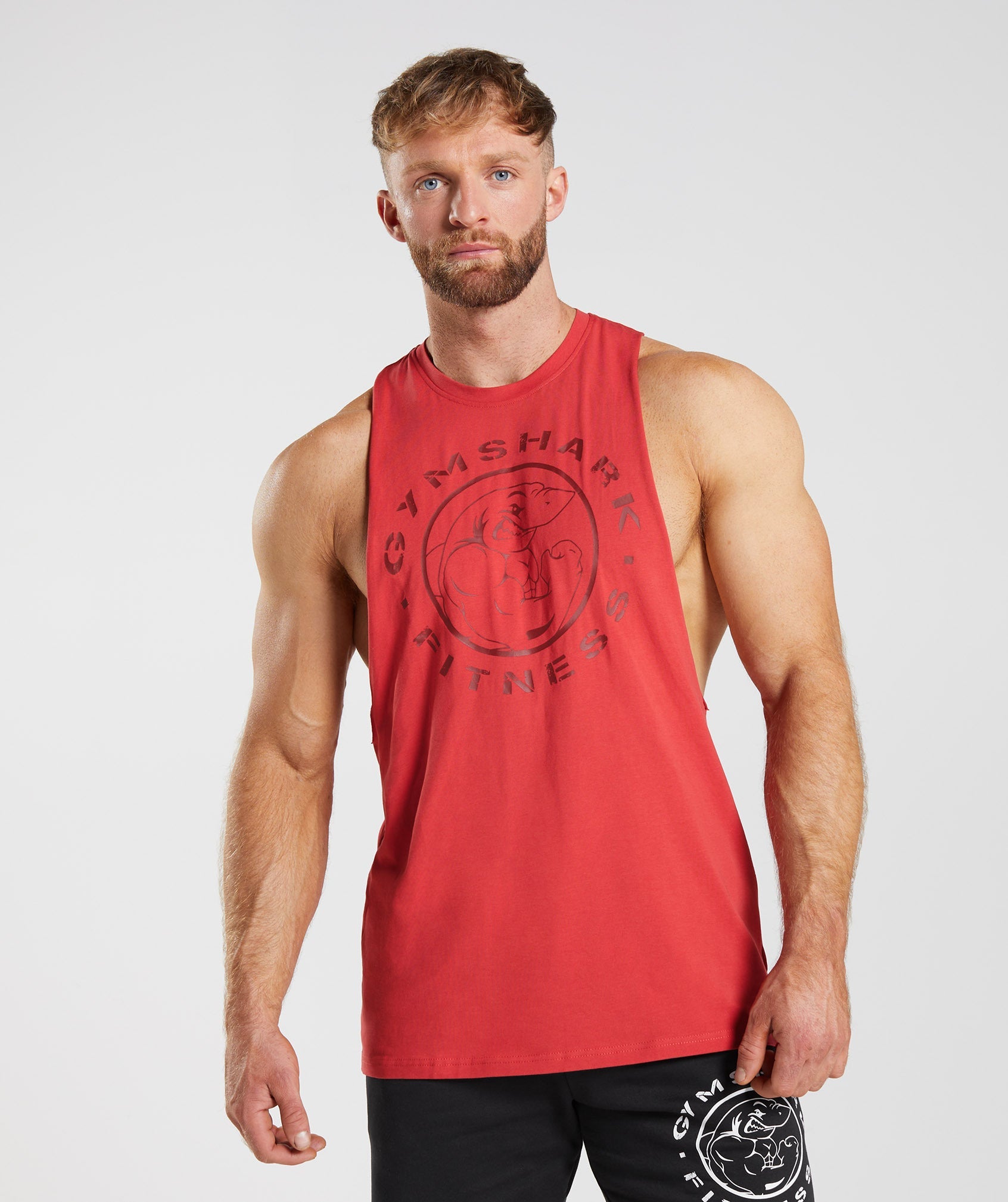 Camiseta Tirantes Gymshark Legacy Drop Arm Hombre Rojas | 6305974-RC