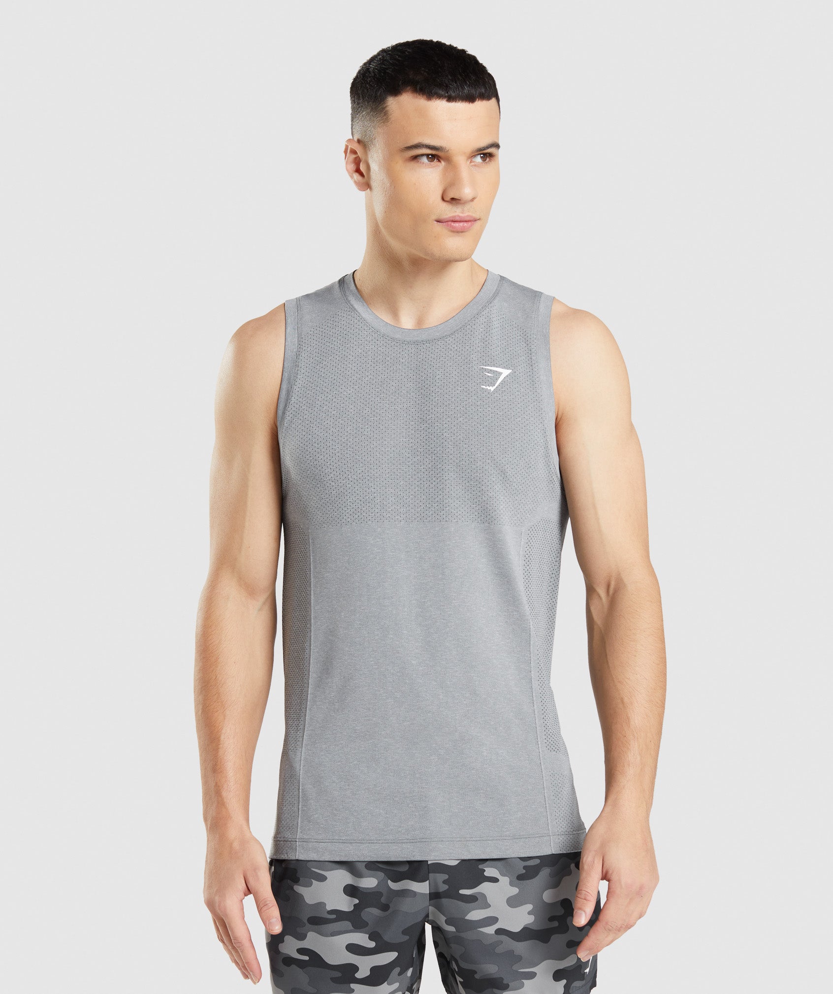 Camiseta Tirantes Gymshark Vital Seamless Light Hombre Gris | 7369420-HG