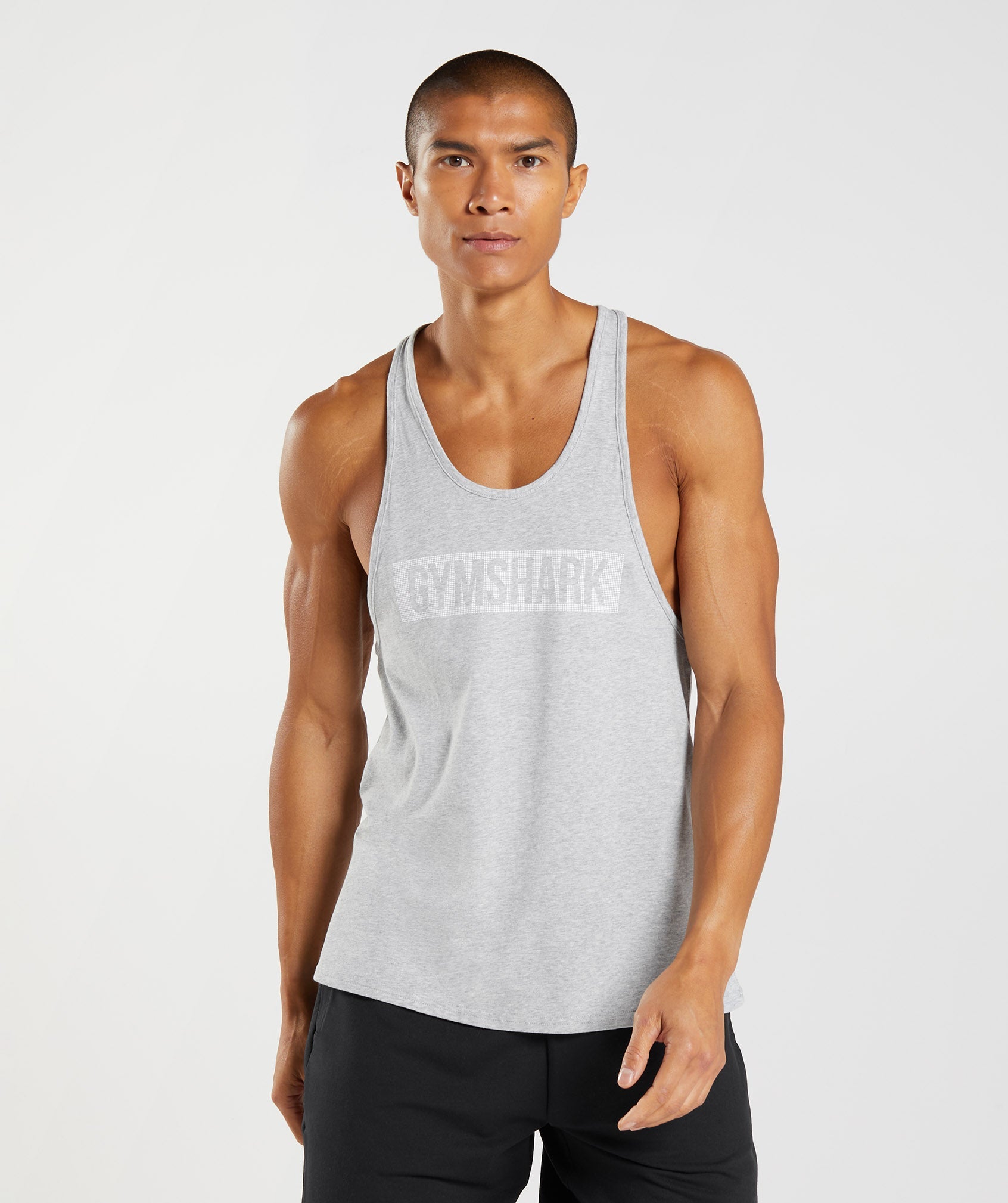 Chalecos Gymshark Block Stringer Hombre Gris Claro | 4835269-MV