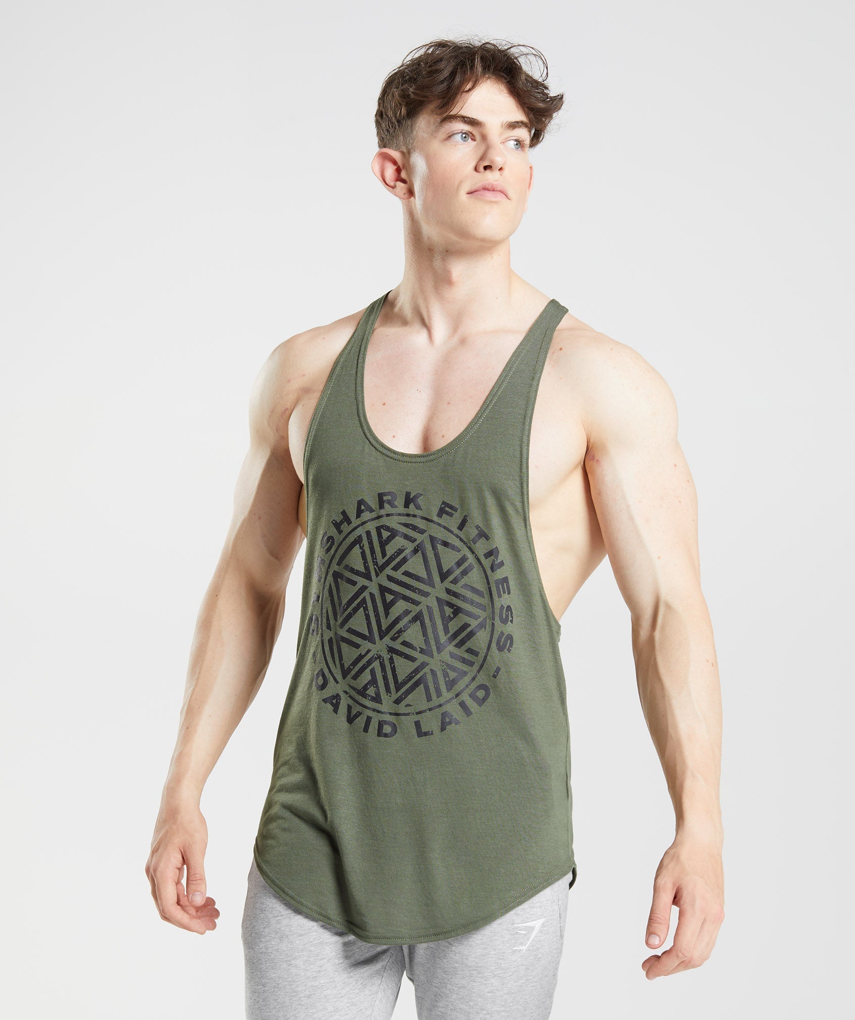 Chalecos Gymshark GS x David Laid Stringer Hombre Verde Oliva | 1490763-RQ