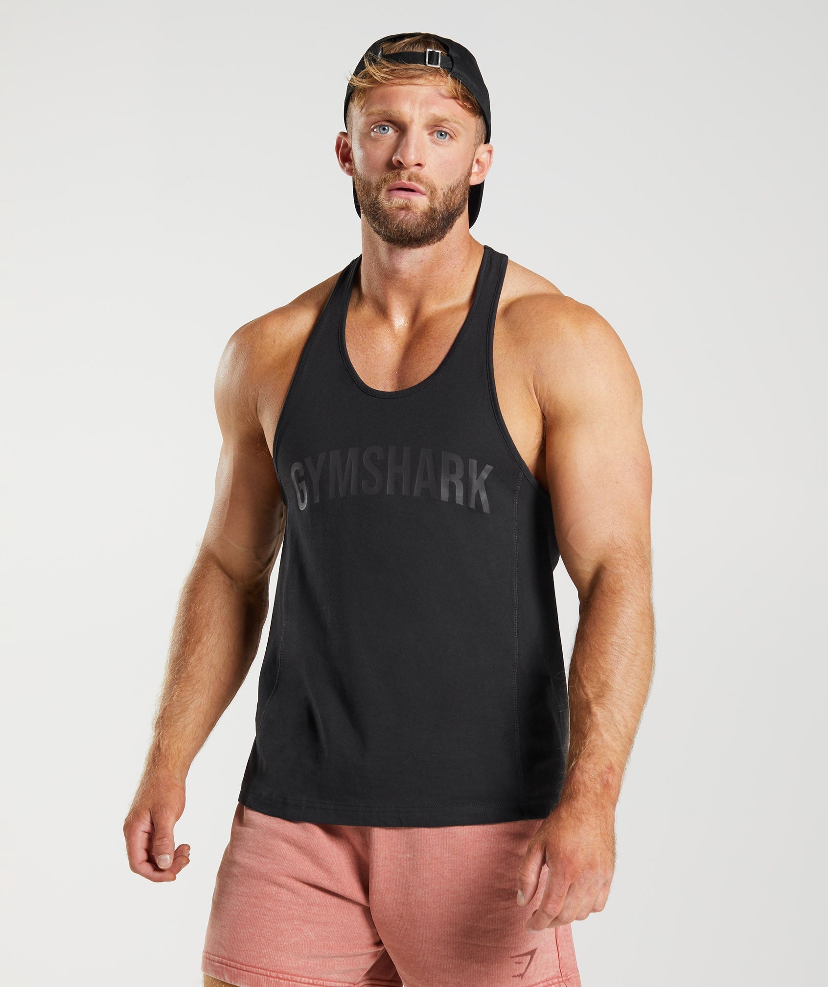 Chalecos Gymshark Power Stringer Hombre Negras | 2951347-US