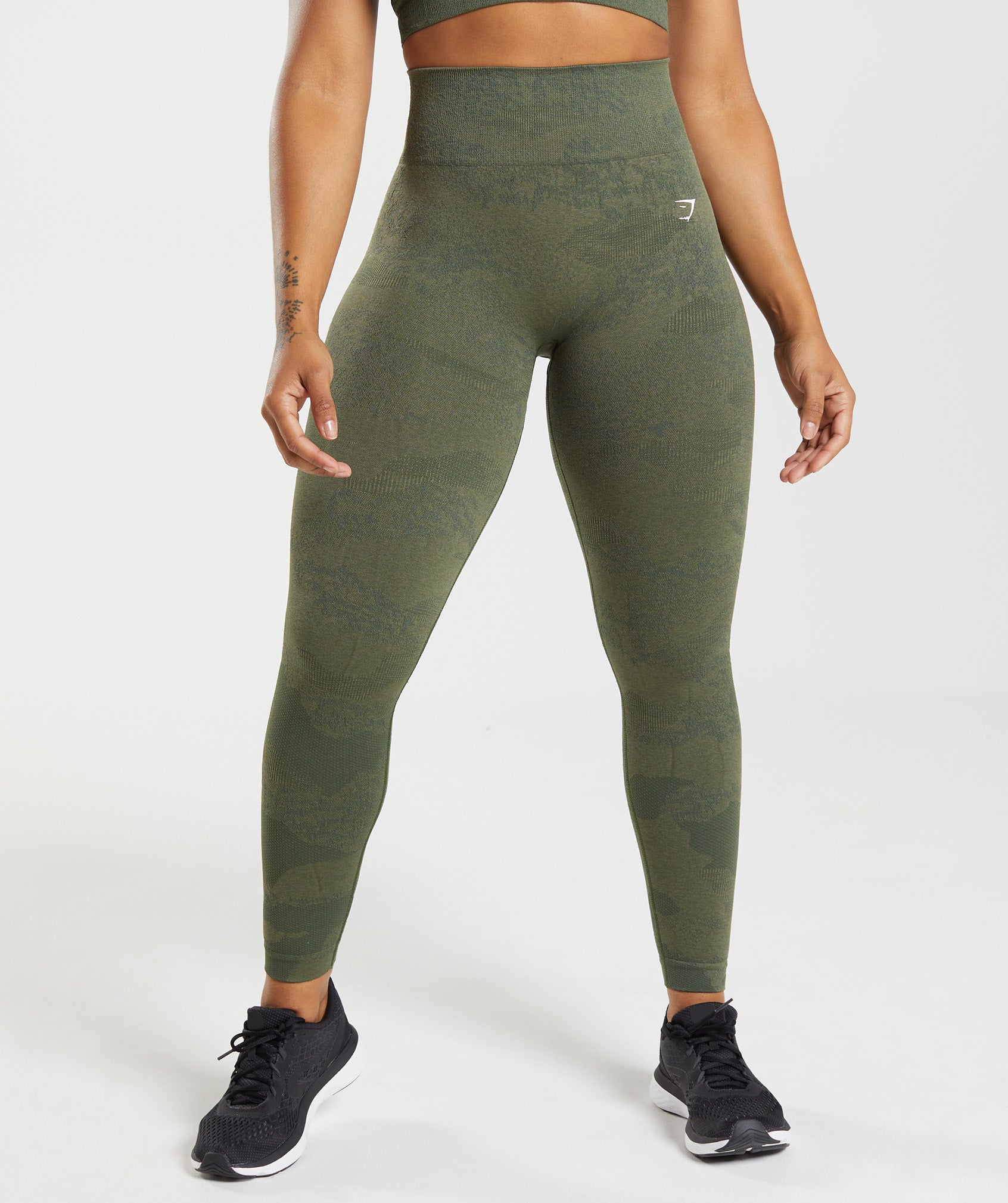 Leggins Gymshark Adapt Camo Seamless Mujer Verde Oliva | 1785362-KY