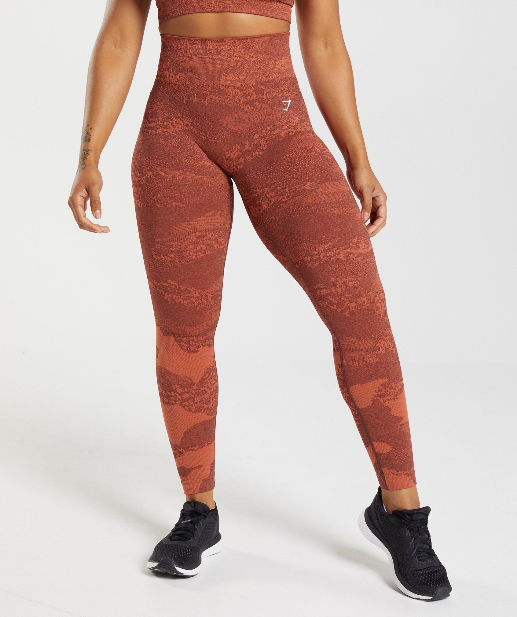 Leggins Gymshark Adapt Camo Seamless Mujer Rojas Marrones | 1972564-IF