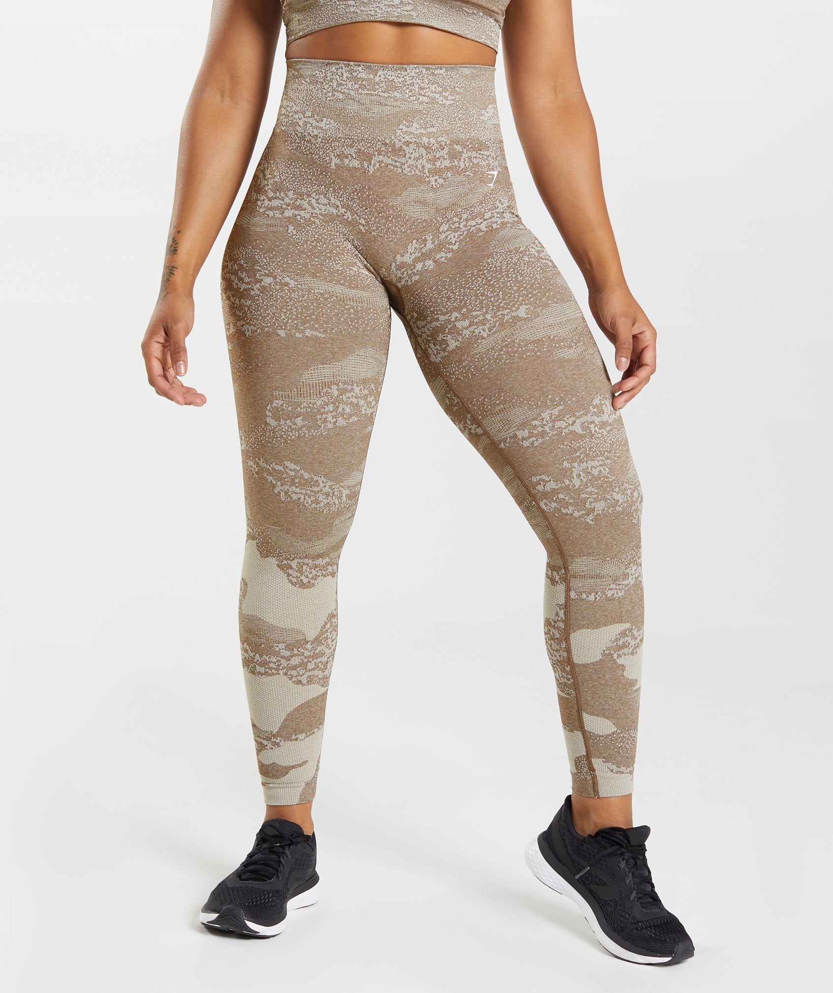 Leggins Gymshark Adapt Camo Seamless Mujer Gris Marrones | 4106378-MT