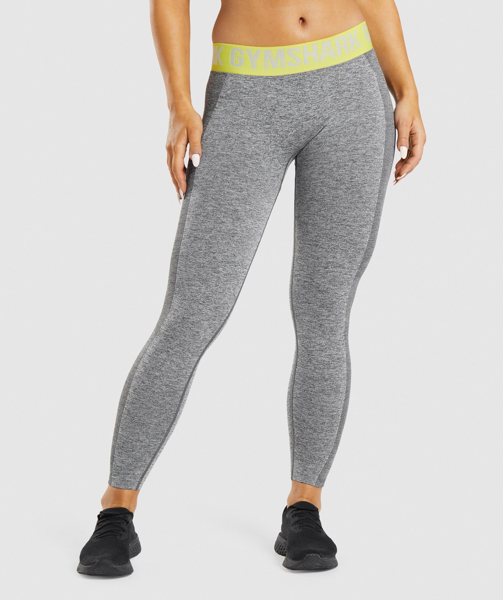 Leggins Gymshark Flex Low Rise Mujer Gris Amarillo | 9732864-EB